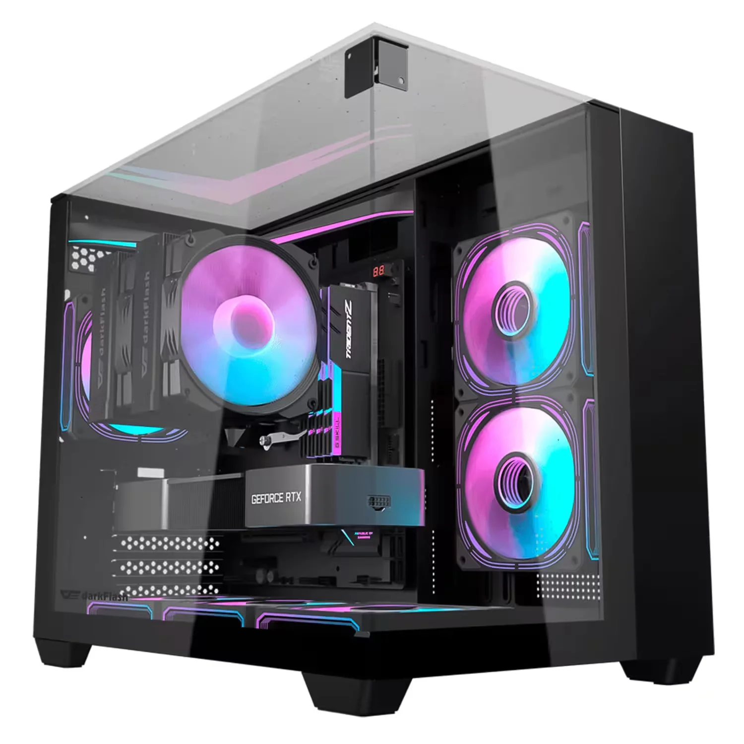 Gabinete Gamer darkFlash TH285M - Preto