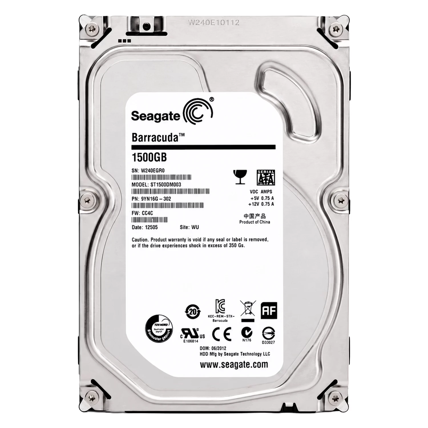 HD Seagate Barracuda Pull 1TB 3.5" SATA 2 7200RPM - ST1500DM003