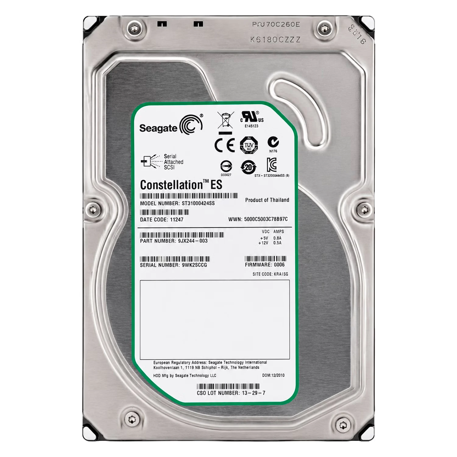 HD Seagate Constellation ES Pull 1TB 3.5" SATA 2 7200RPM - ST31000424SS