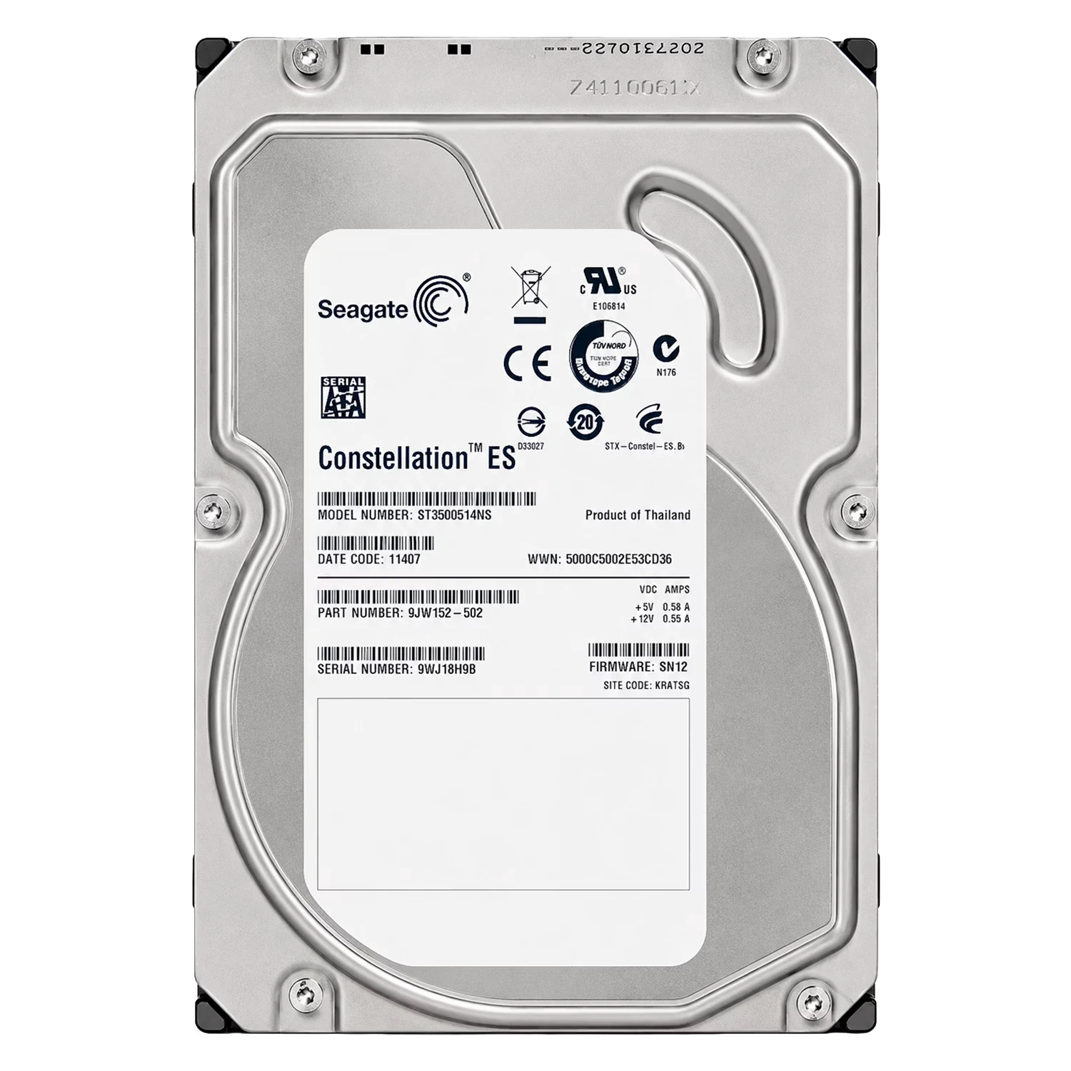 HD Seagate Constellation ES Pull 500GB 3.5" SATA 2 7200RPM - ST3500514NS