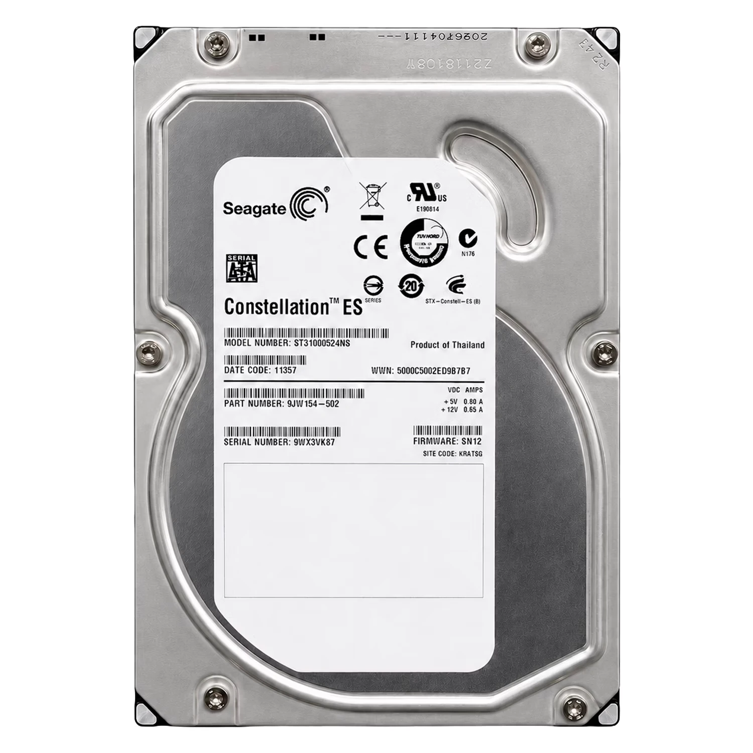 HD Seagate Constellation Pull 1TB 3.5" SATA 2 7200RPM - ST31000524NS