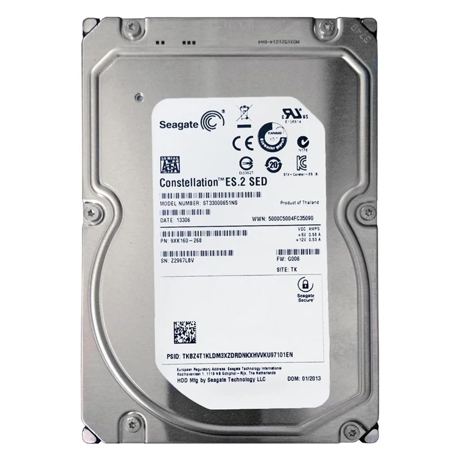 HD Seagate Constellation Pull 2TB 3.5" SATA 3 7200RPM - ST32000646NS