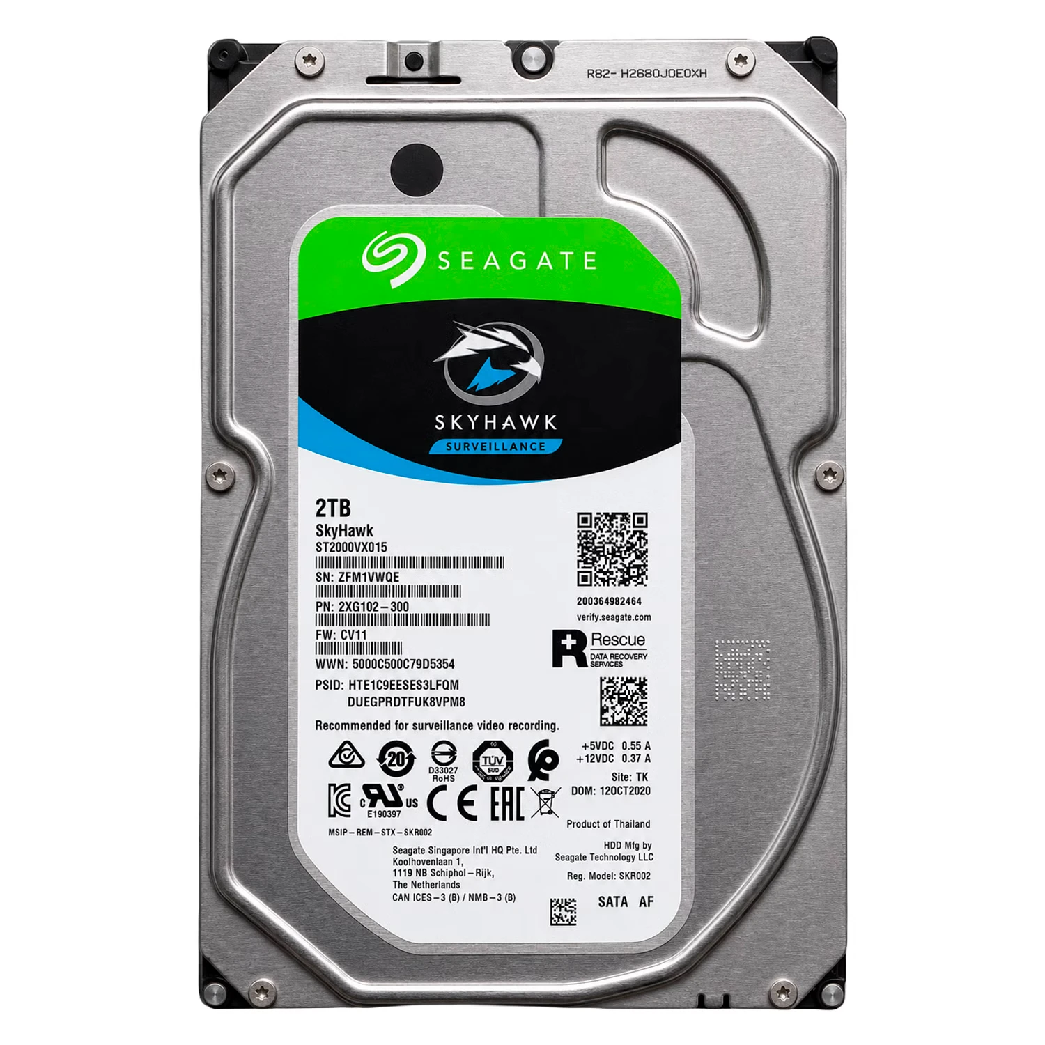 HD Seagate SkyHawk Pull 2TB 3.5" SATA 3 5900RPM - ST2000VX015