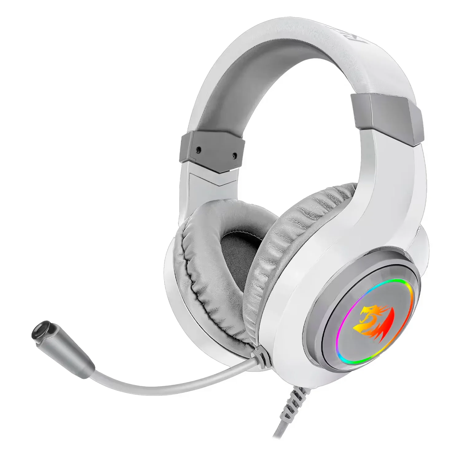 Headset Gamer Redragon Hylas H260W-RGB P2 3.5mm - Branco