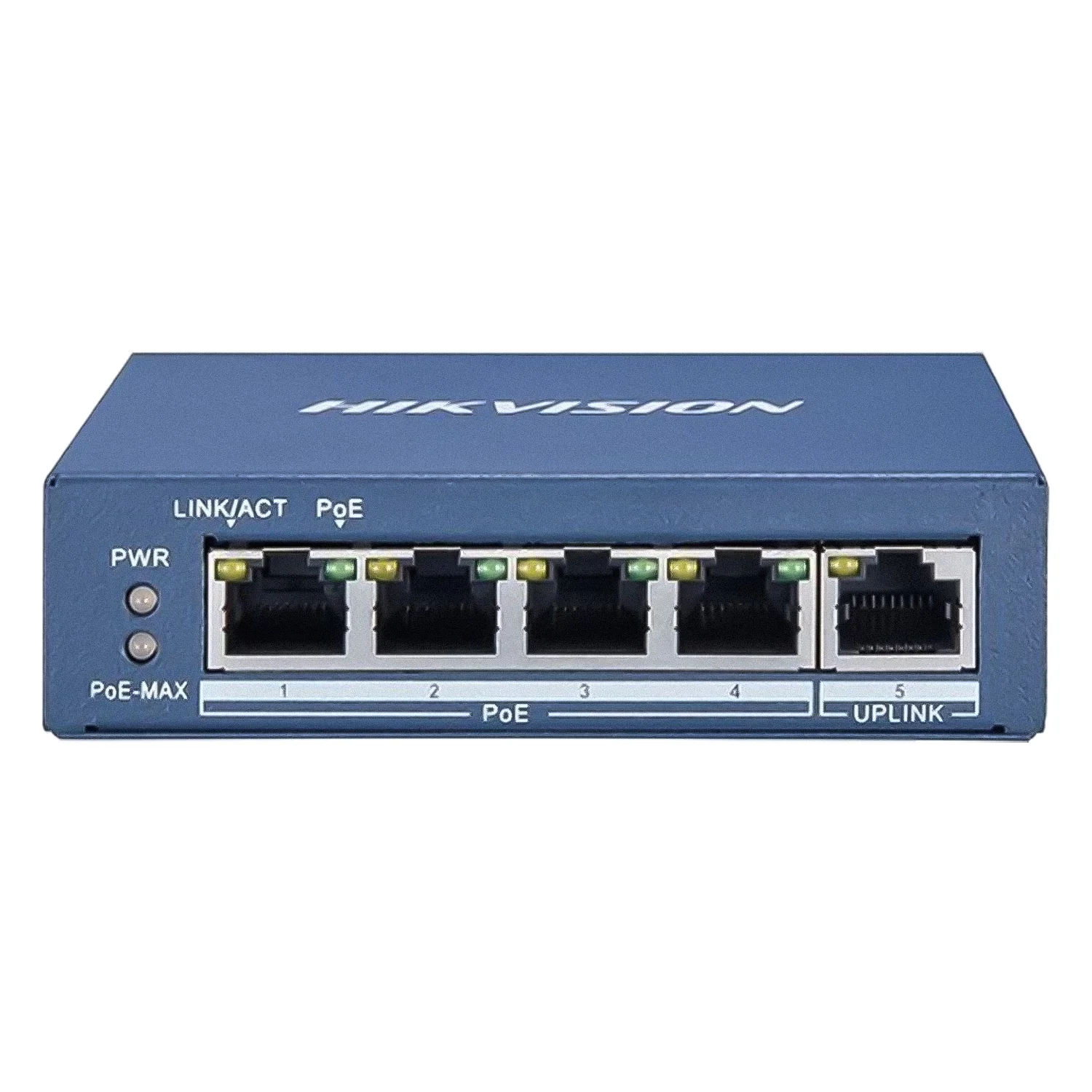 Hub Switch Hikvision DS-3E0505P-E 4 Portas Gigabit POE 1000Mbps - Azul