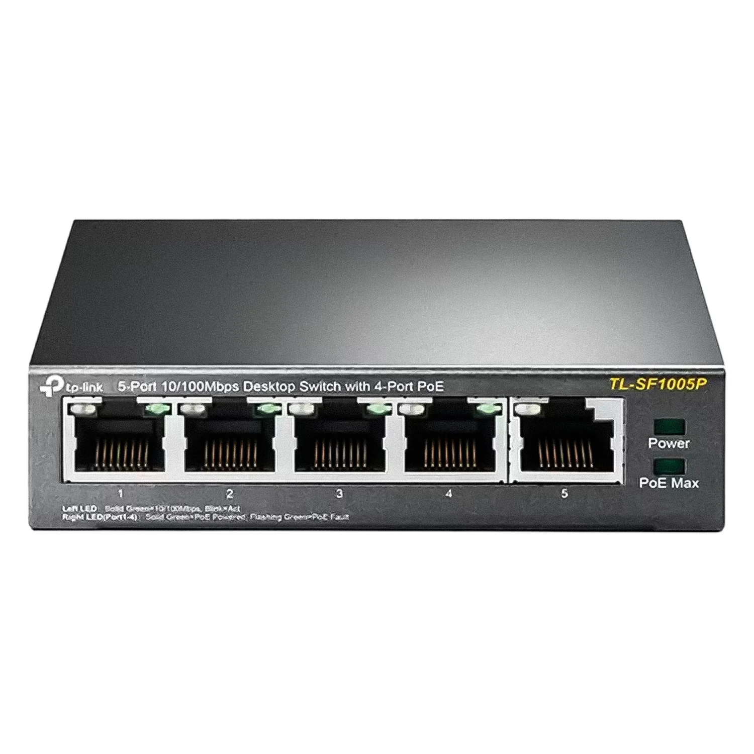 Hub Switch TP-Link TL-SF1005P 5 Portas Gigabit 4PoE 100Mbps - Cinza