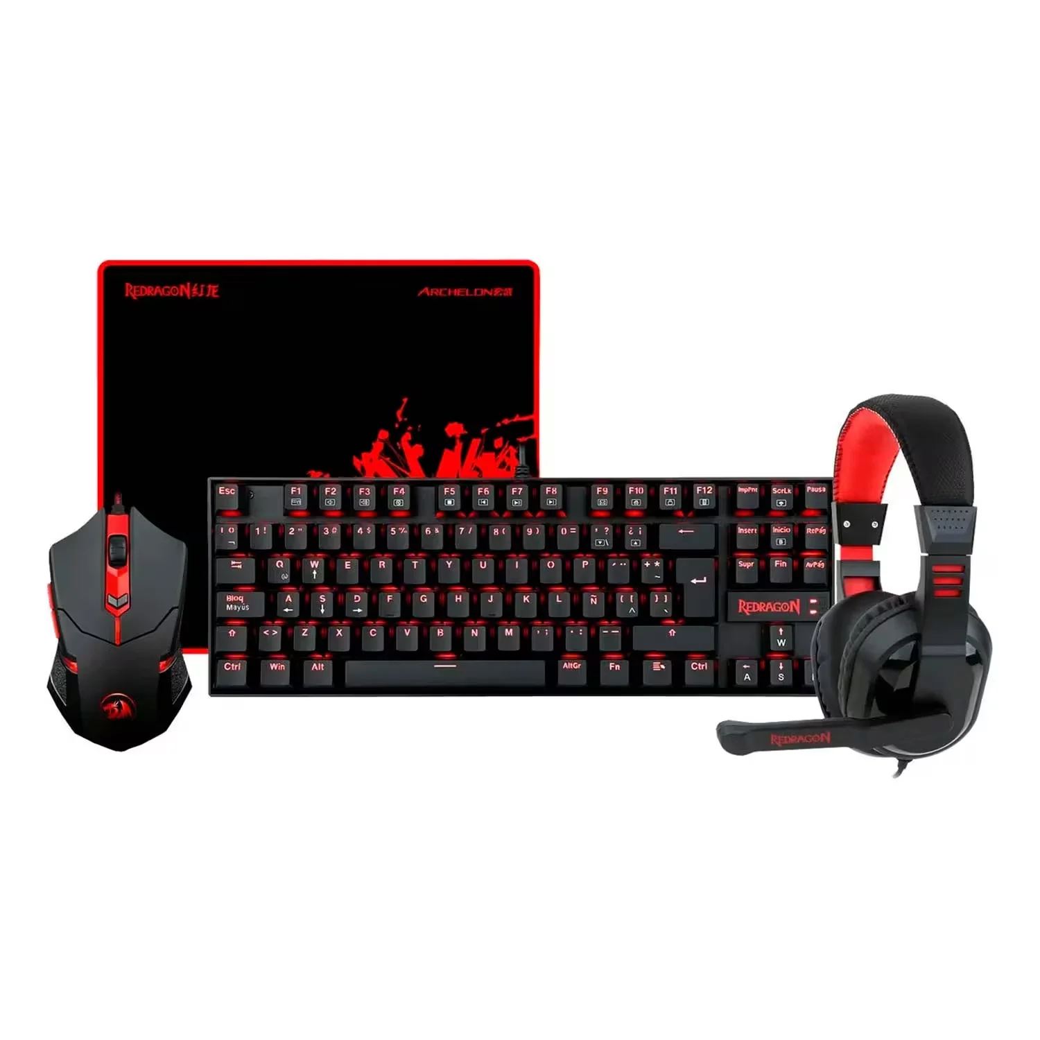 Kit Gamer Regragon Teclado + Mouse + Headset + Mousepad - K552-BB-2