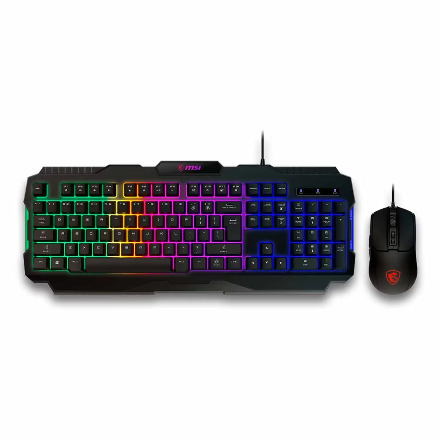 Kit Gamer Teclado e Mouse MSI Forge GK100 S11-04US20L-HH9 USB Inglês - Preto