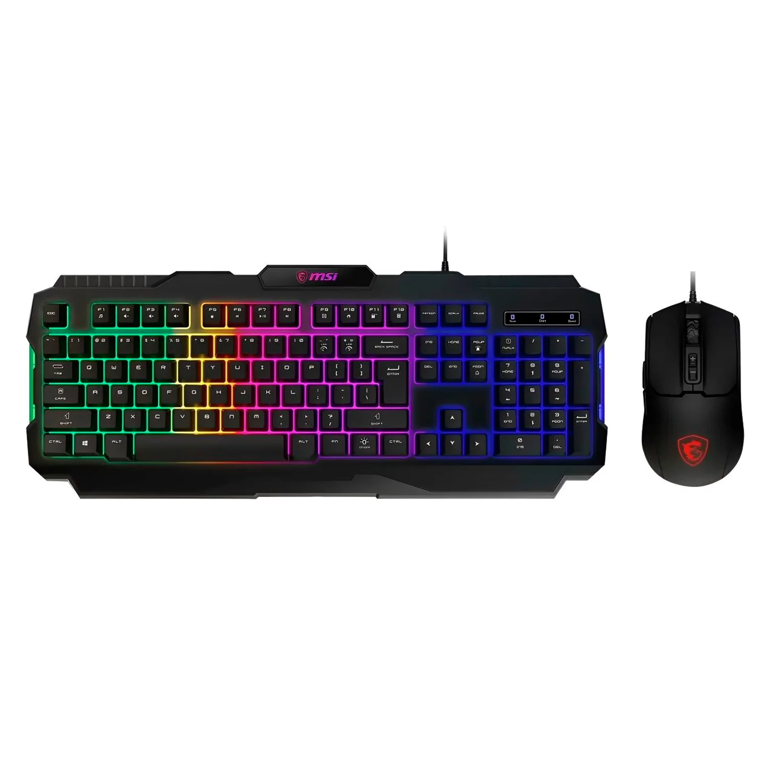 Kit Gamer Teclado e Mouse MSI Forge GK100 S11-04USS02-HH9 Inglês - Preto
