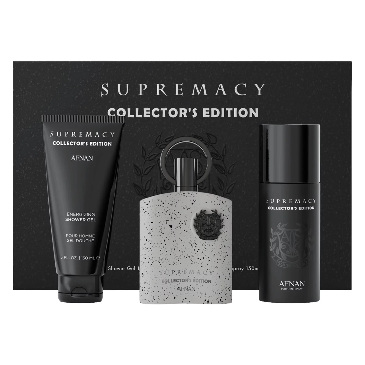 Kit Perfume Afnan Supremacy Collector's Edition Pour Homme Eau de Parfum Masculino 100ml + Shower Gel + Body Spray