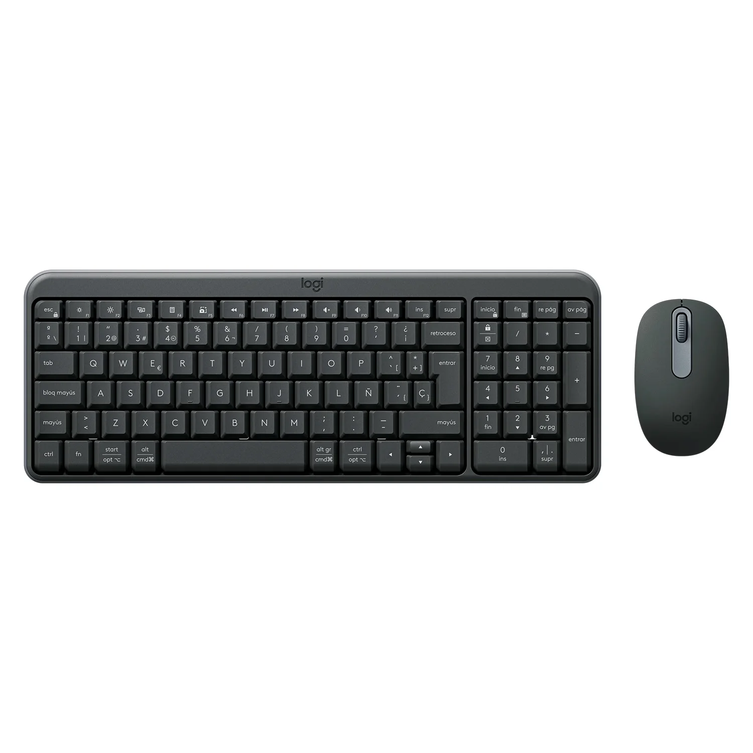 Kit Teclado e Mouse Logitech MK250 920-013513 Sem Fio Espanhol - Grafite