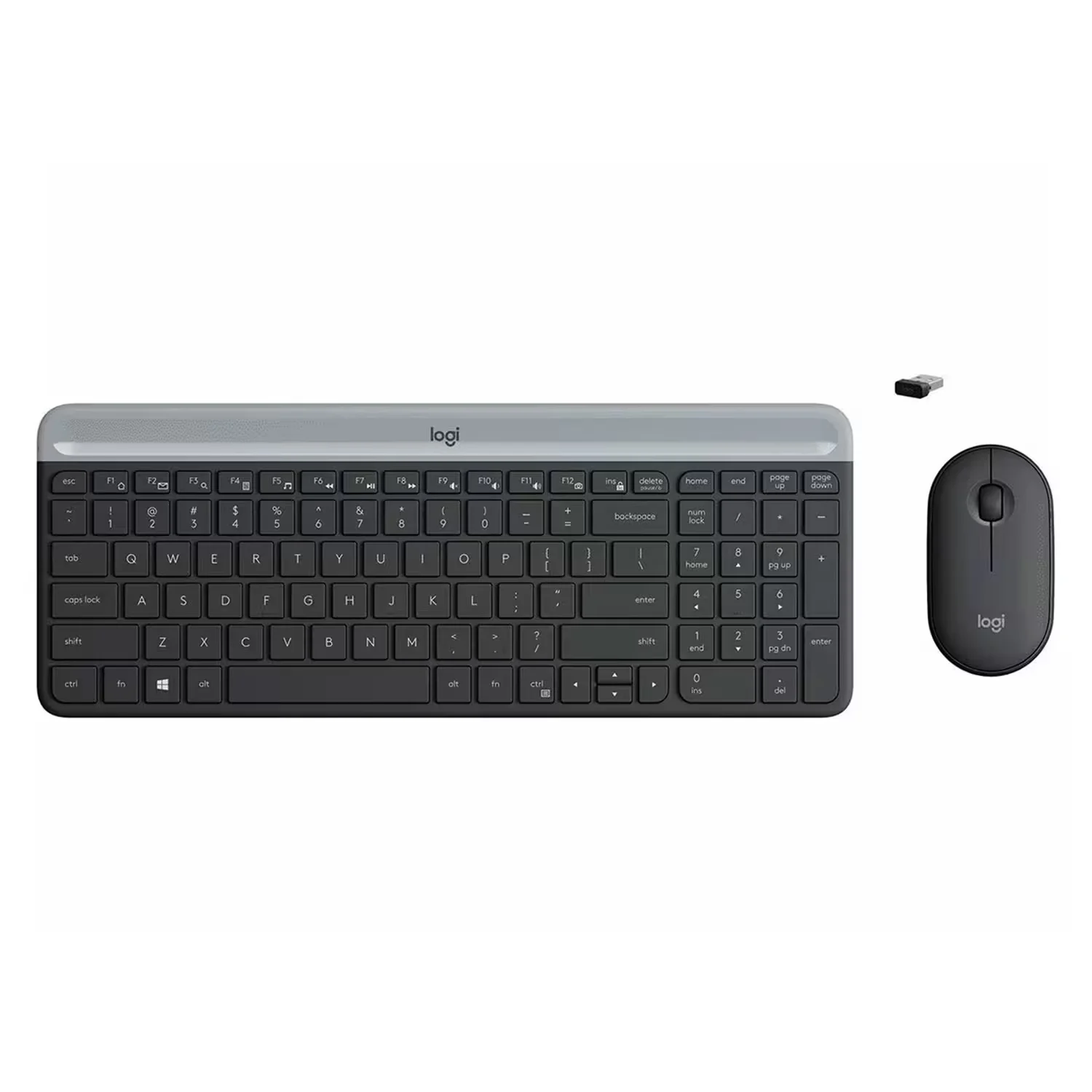 Kit Teclado e Mouse Logitech MK470 Wireless Inglês - Preto
