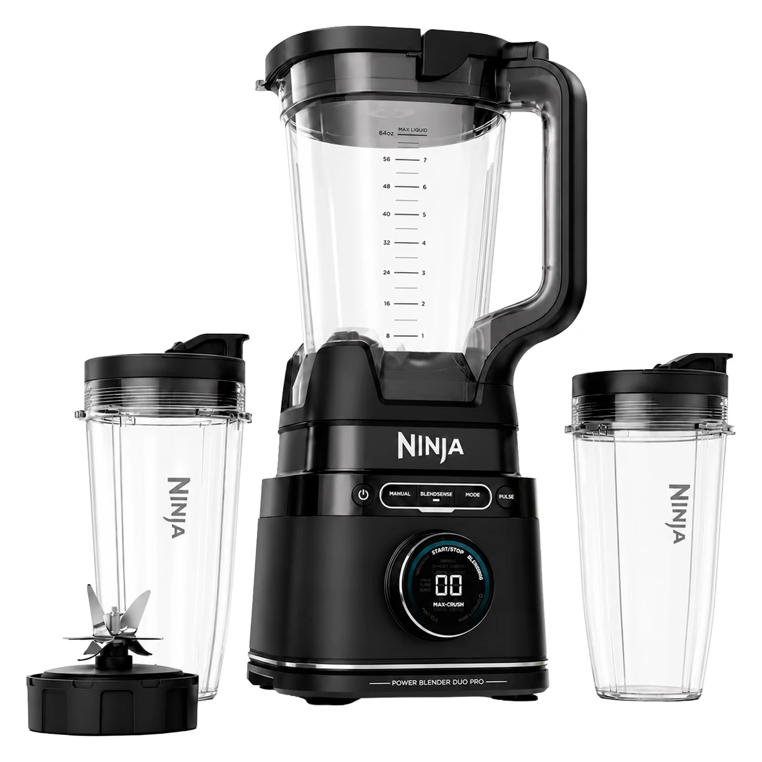 Liquidificador Ninja Detec Power Pro TB301EU 2 em 1 1200W 2.1L 110V - Preto