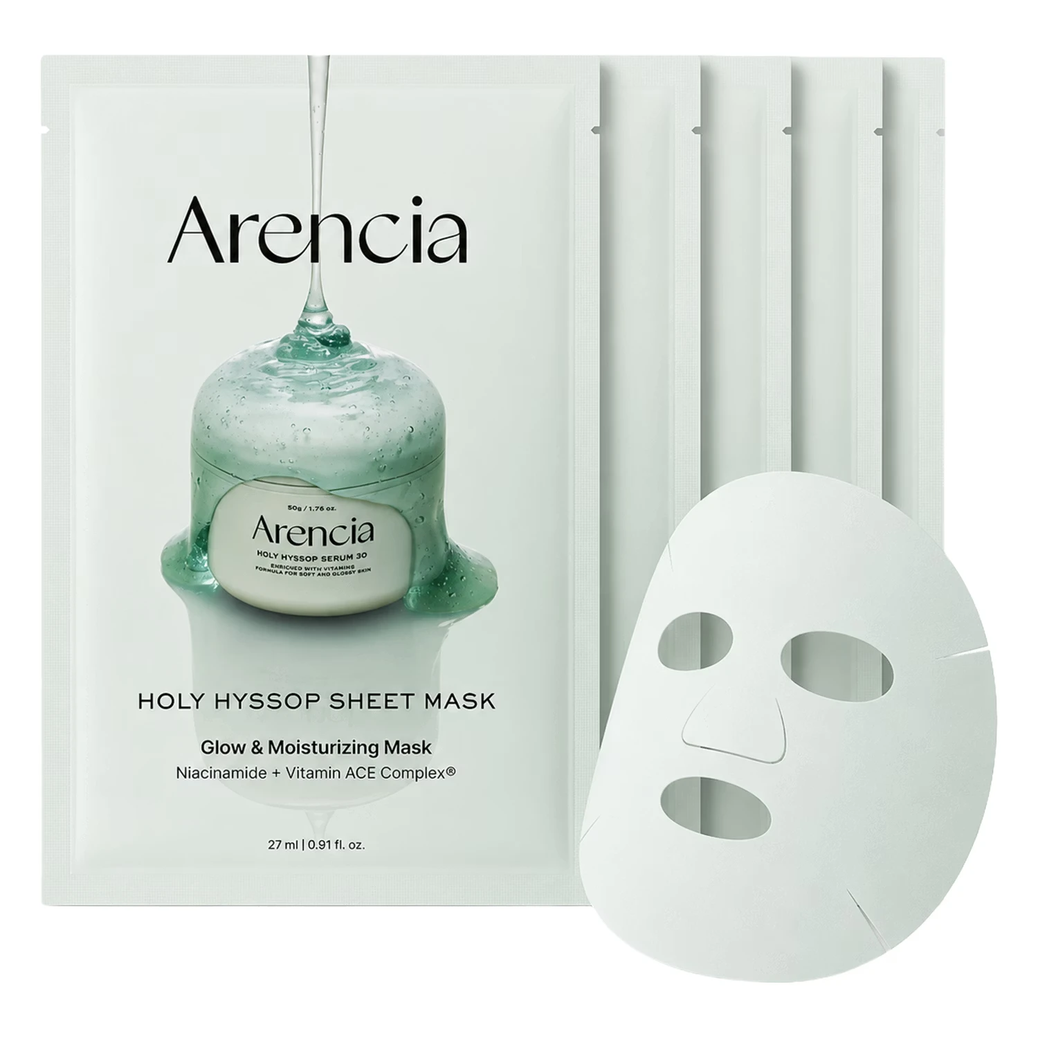 Máscara Facial Arencia Holy Hyssop Sheet 27ml