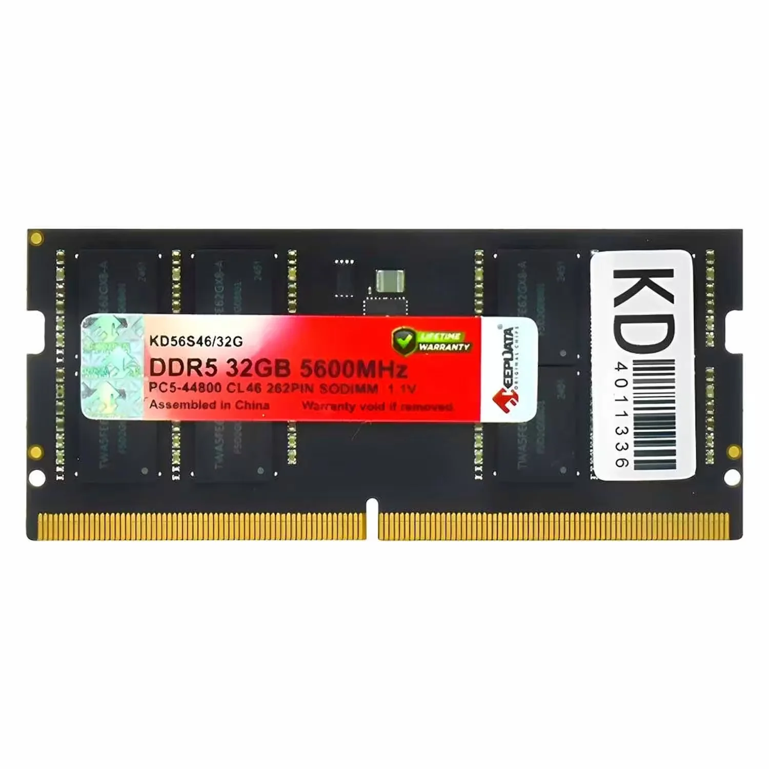 Memória RAM Keepdata 32GB DDR5 5600MT/s para Notebook - KD56S46/32G