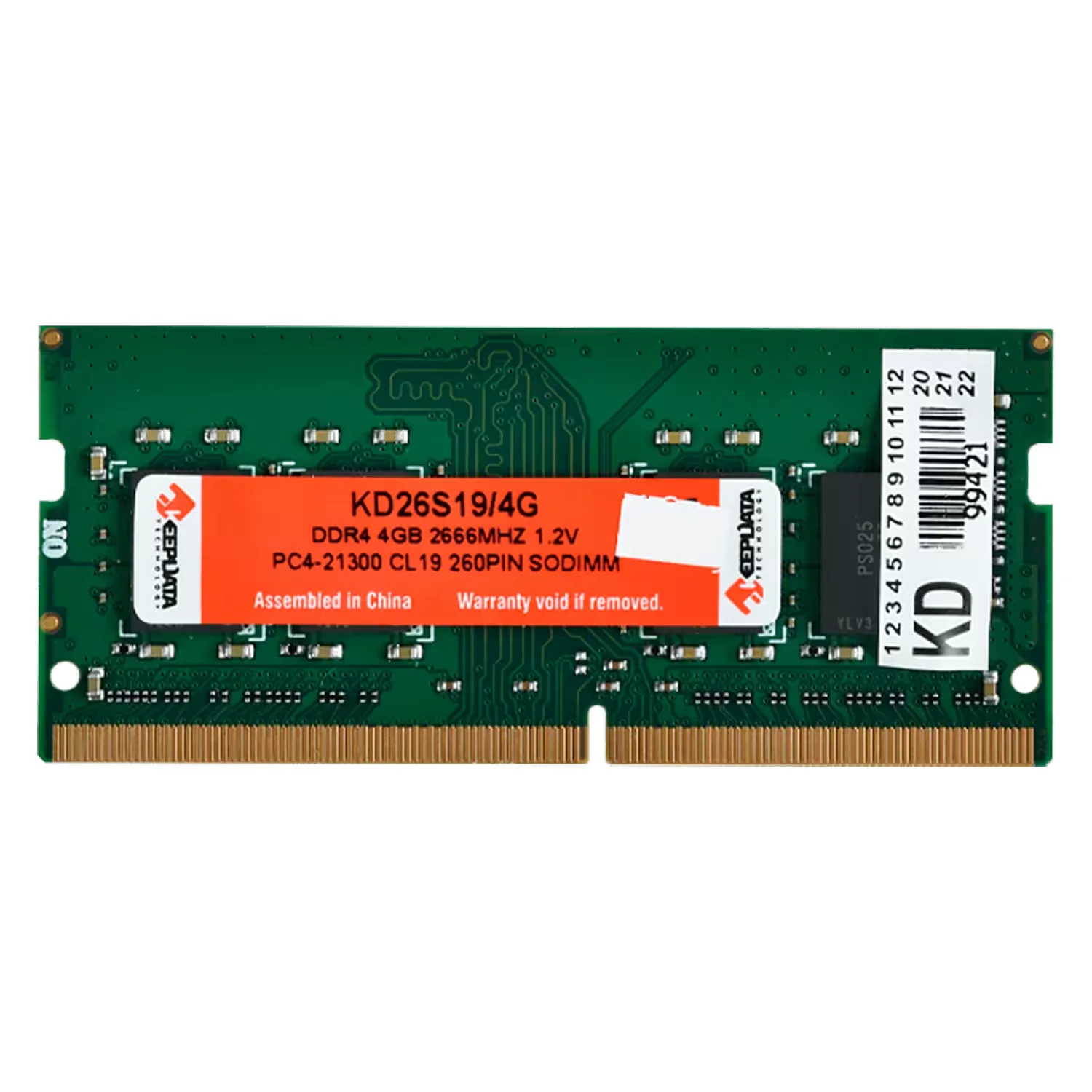 Memória RAM  Keepdata 4GB DDR4 2666MHz para notebook - KD26S19/4G