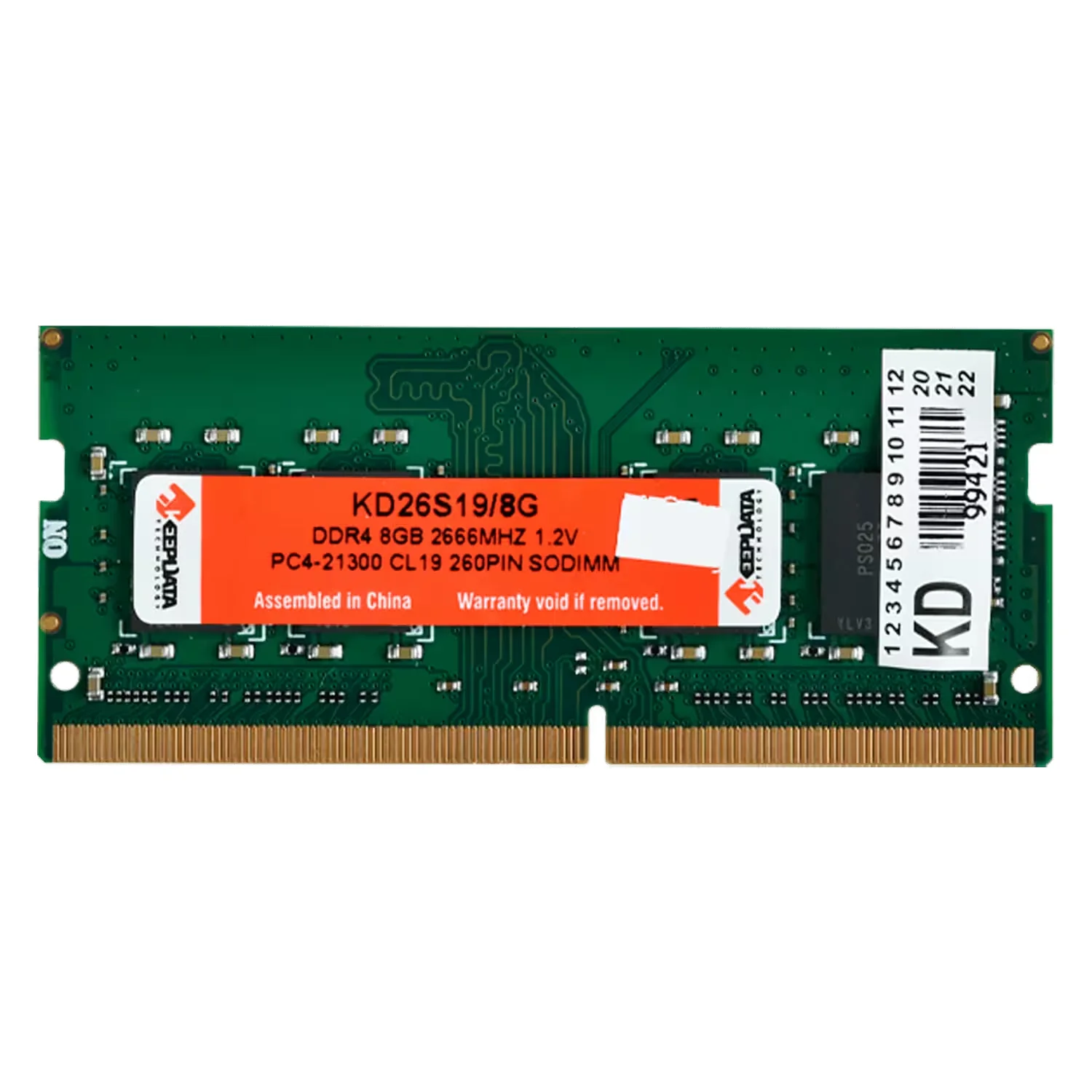 Memória RAM Keepdata 8GB DDR4 2666MT/s para Notebook - KD26S19/8G