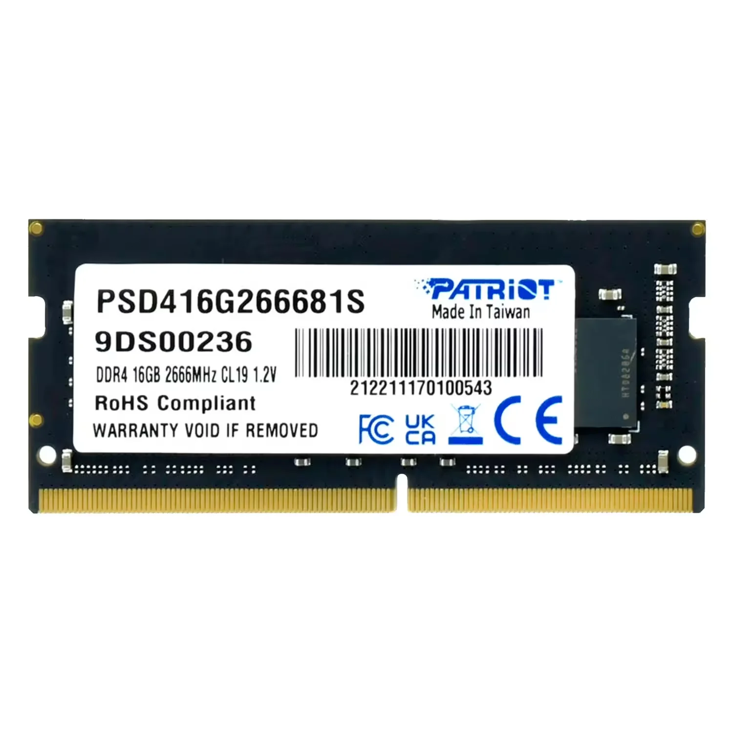 Memória RAM Patriot Signature 16GB DDR4 2666MHZ para Notebook - PSD416G266681S