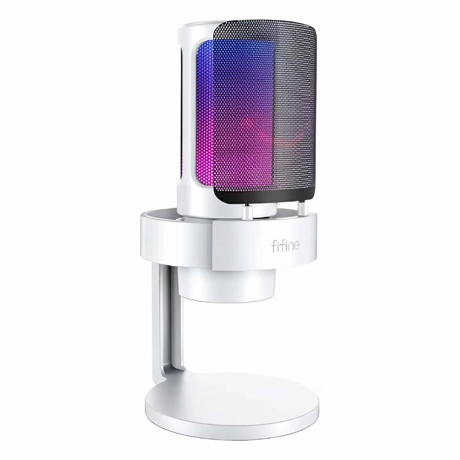Microfone Condensador Fifine AmpliGame A8W RGB USB - Branco