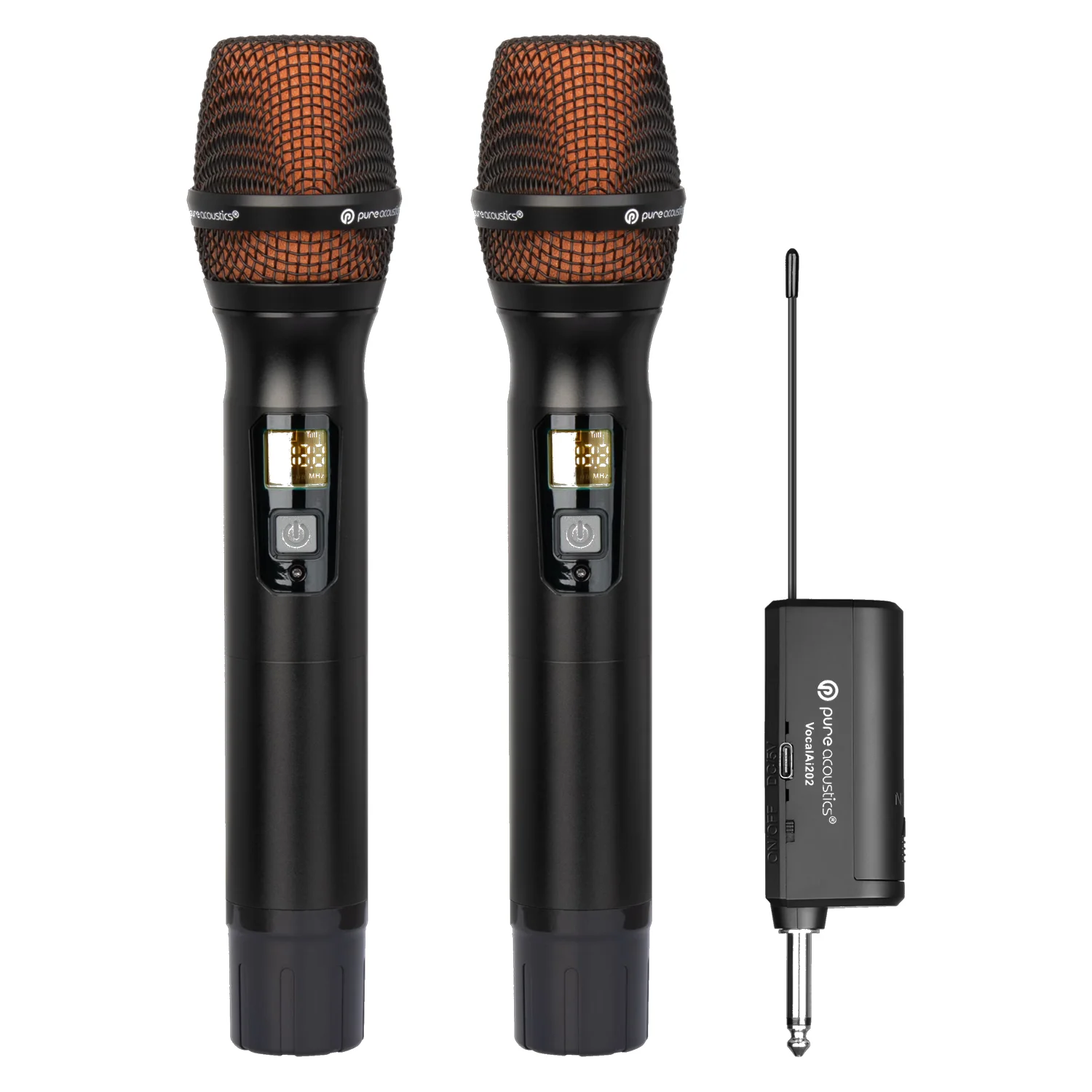 Microfone Dinâmico Pure Acoustics AI202 Wireless - Preto (2 Unidades)