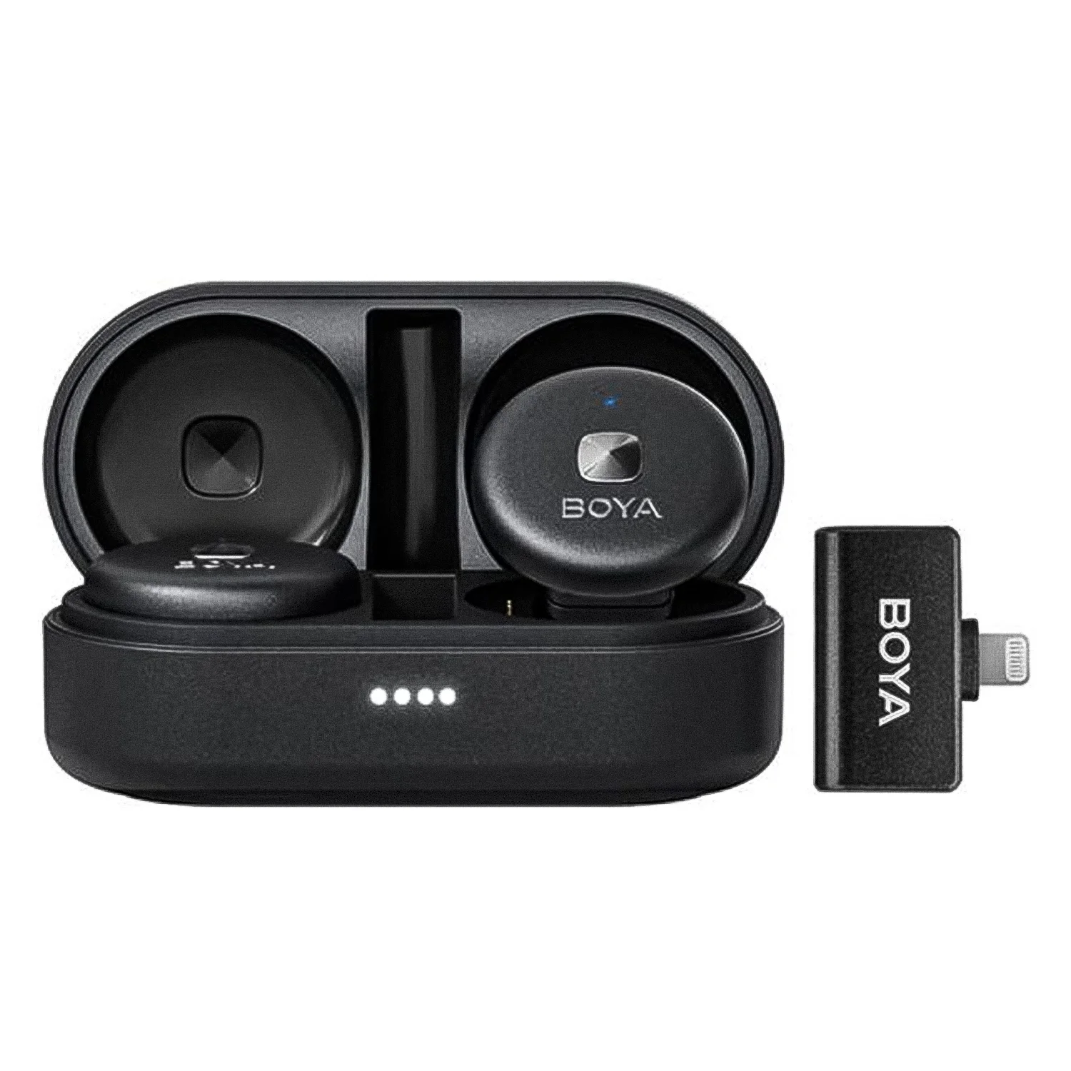 Microfone Lapela Boya Omic-d Lighting Sem Fio para iPhone - Preto (2TX+1RX)