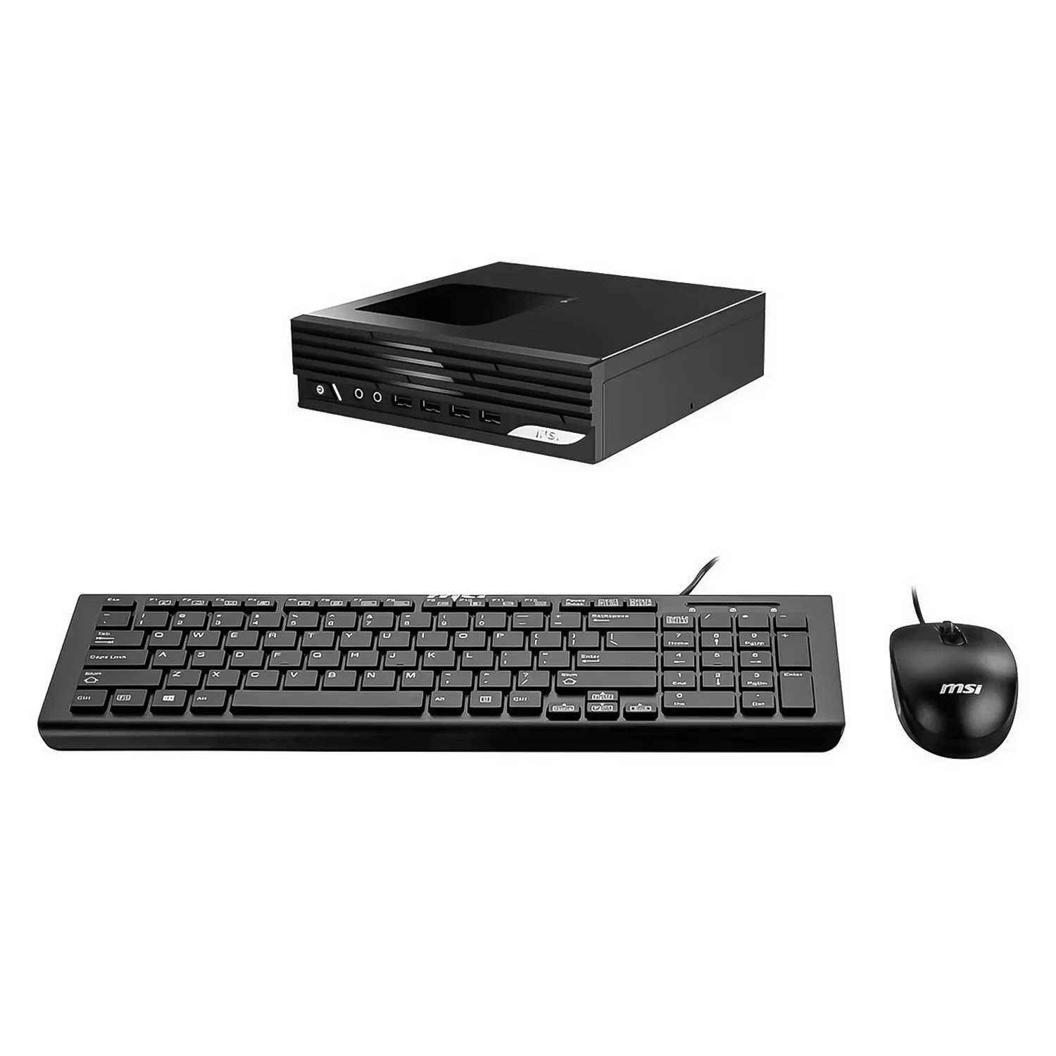 Mini PC MSI Pro DP21 13M-498US Intel Core i3-13100 500GB SSD 8GB RAM + Teclado + Mouse - Preto
