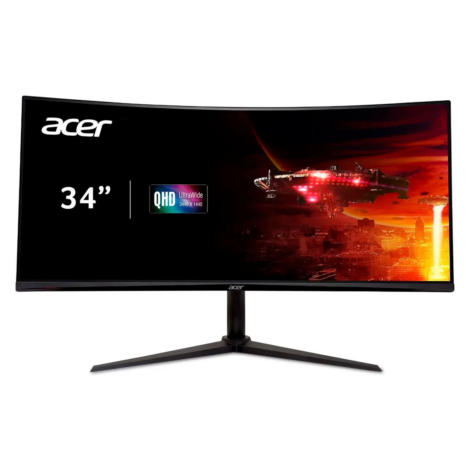 Monitor Gamer Acer Nitro XZ342CU 34" UWQHD Ultrawide Curvo 180Hz HDMI DP - Preto