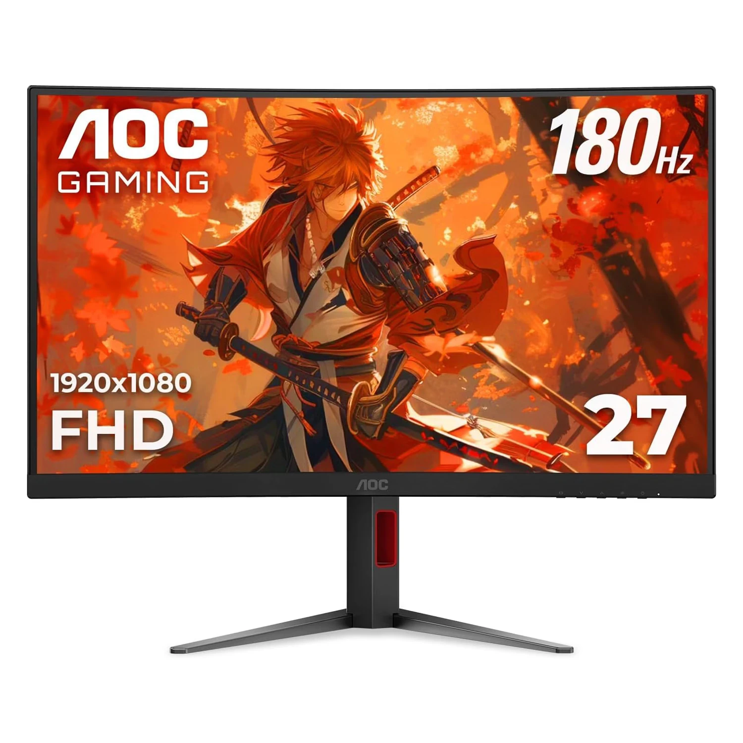 Monitor Gamer AOC C27G4H 27" Full HD Curvo 180Hz IPS - Preto