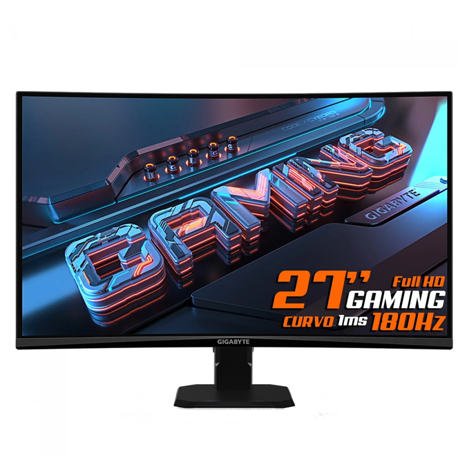 Monitor Gamer Gigabyte GS27FC 27" Full HD Curvo 180Hz HDMI DP - Preto