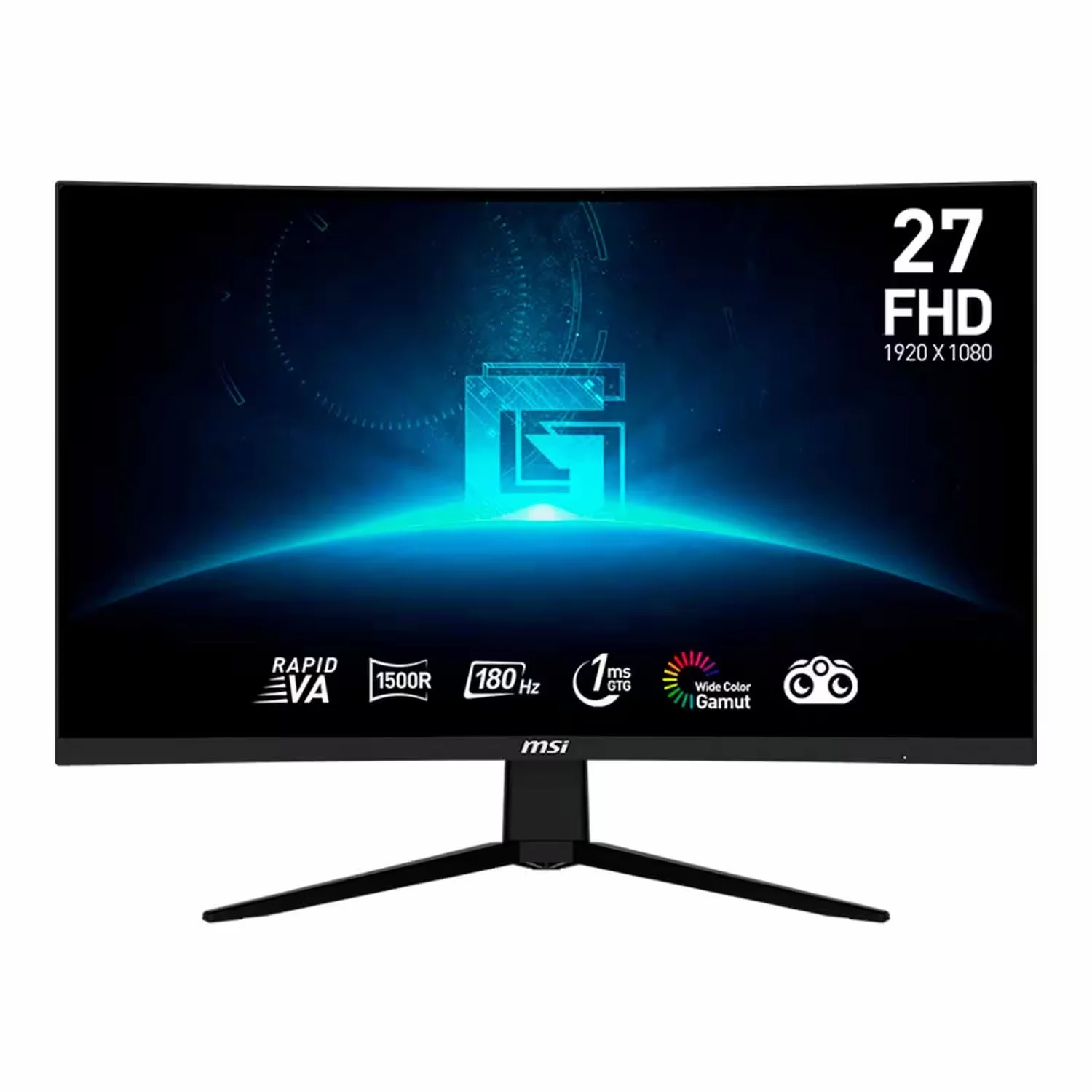 Monitor Gamer MSI G27C3F 27" Full HD 180Hz VA + Mouse - Preto
