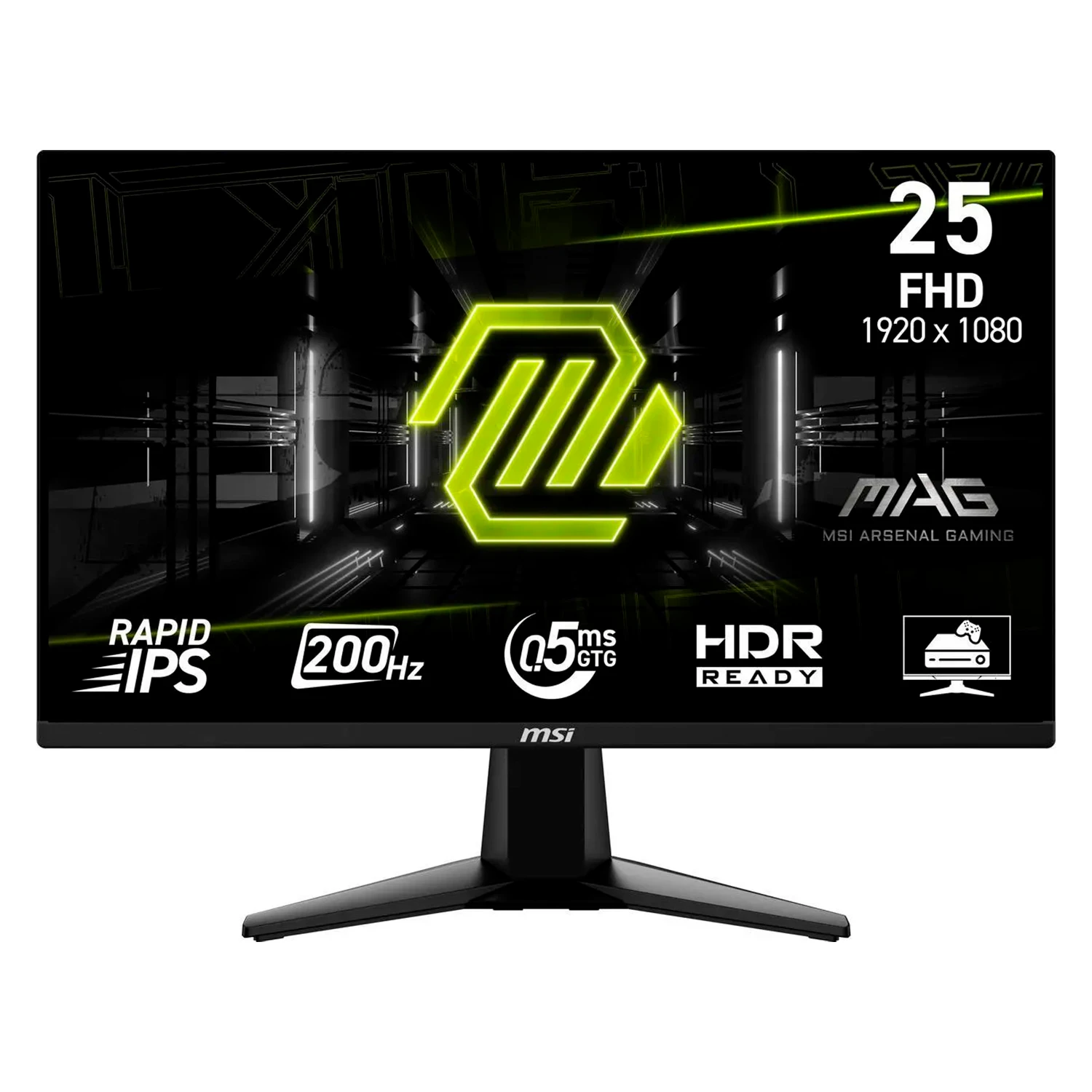 Monitor Gamer MSI MAG255F Full HD 200Hz IPS + Mouse - Preto
