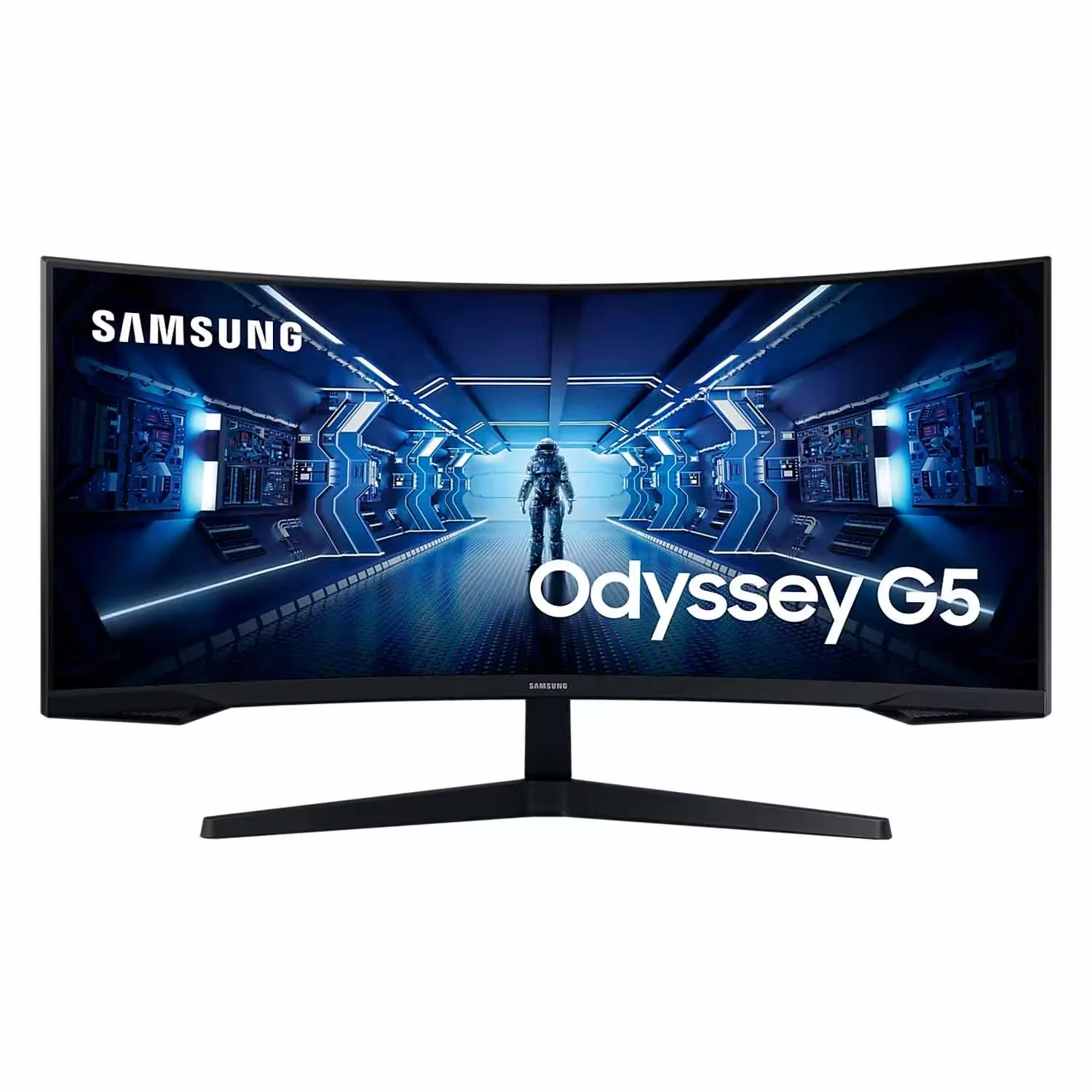 Monitor Gamer Samsung Odyssey G5 LC34G55TW 34" Quad HD 165Hz Curvo HDMI DP - Preto