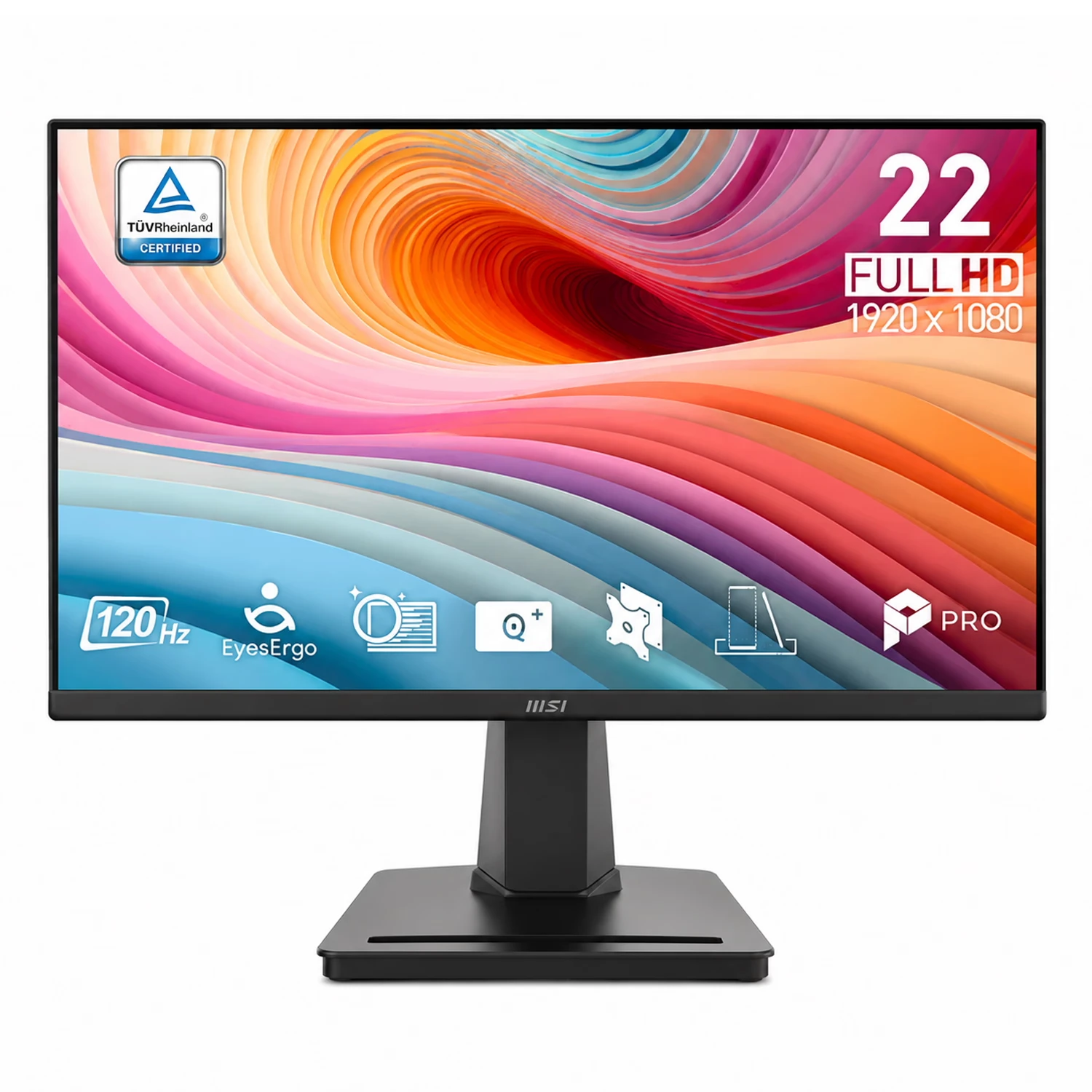 Monitor MSI PRO MP225 E12VL 22" Full HD 120Hz HDMI VGA - Preto
