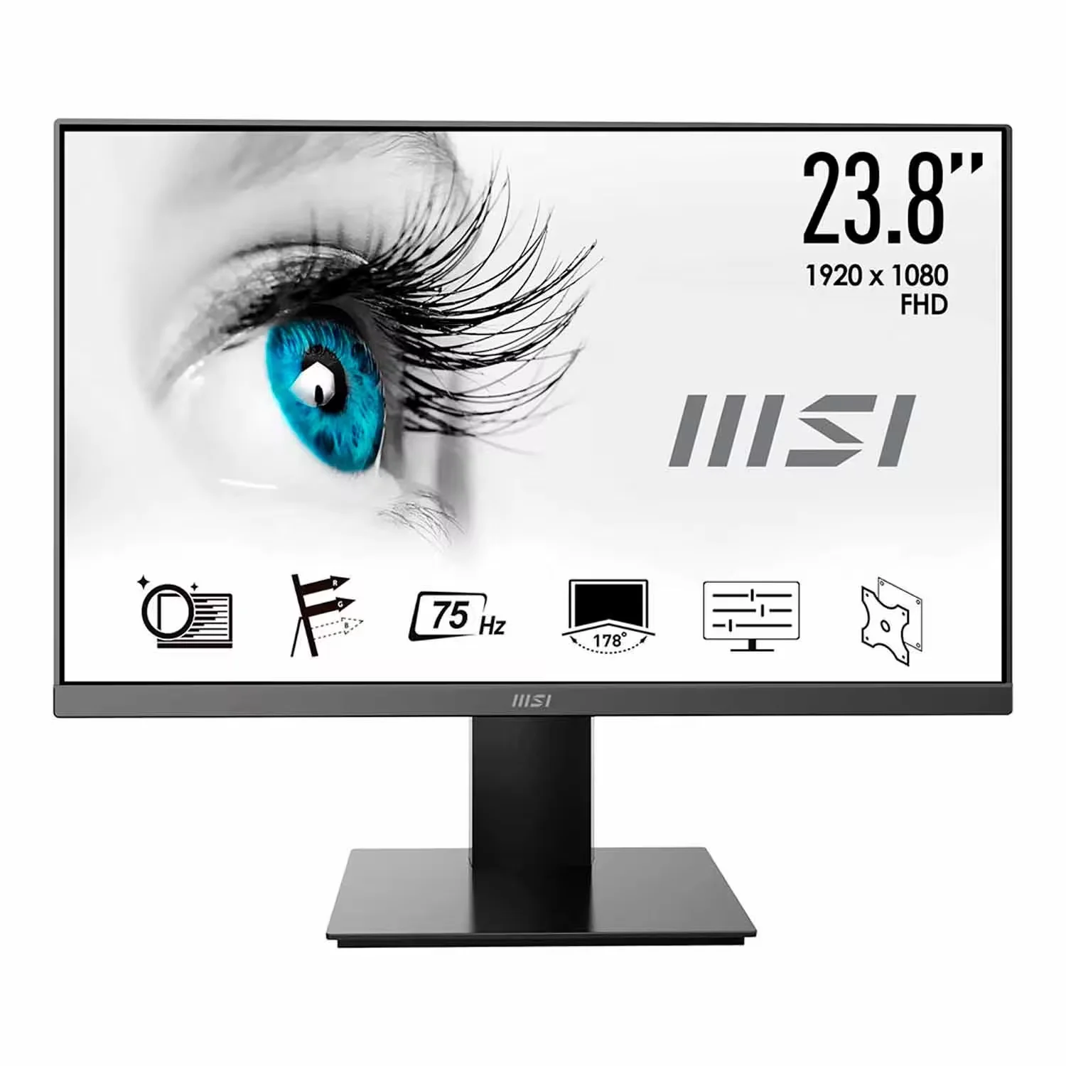 Monitor MSI Pro MP2412 23.8" Full HD 100Hz HDMI DP - Preto