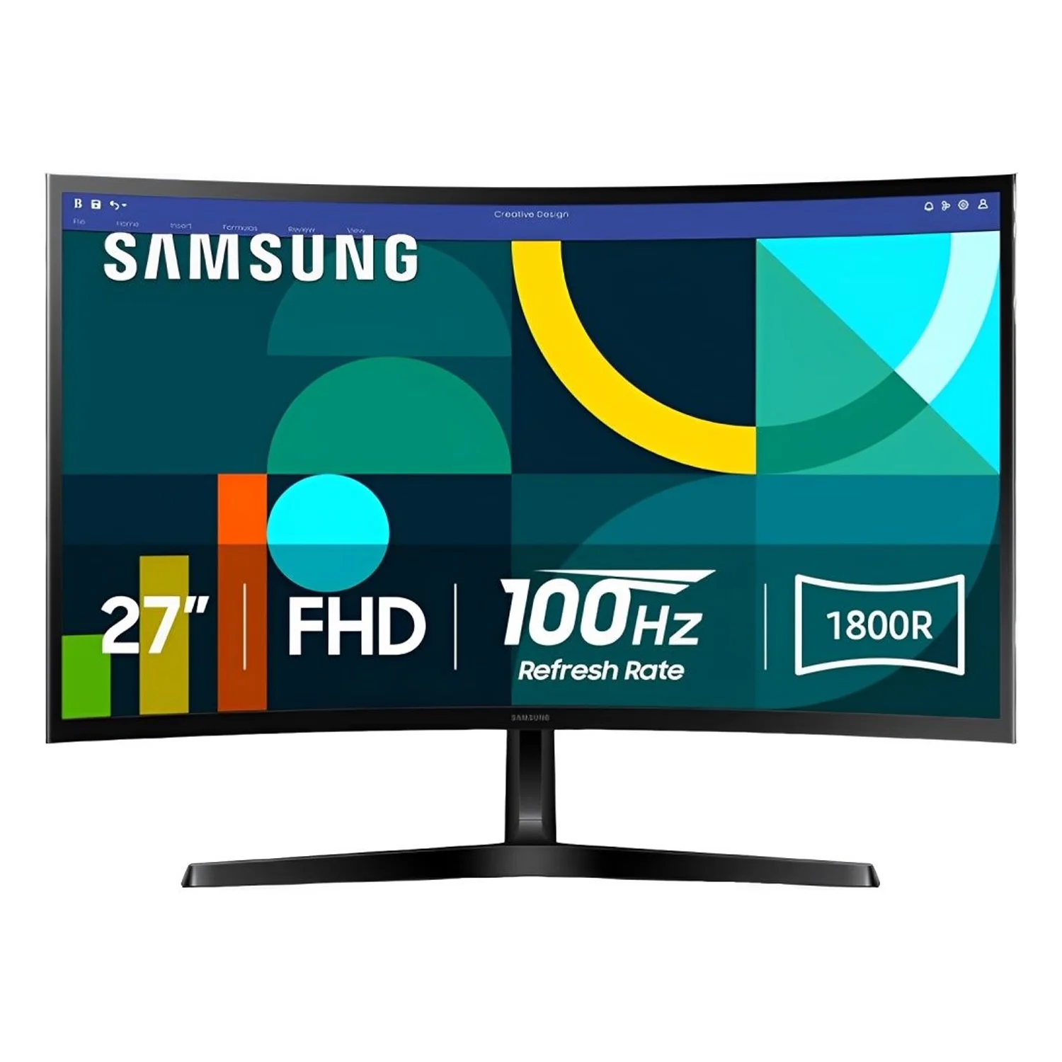 Monitor Samsung LS27D366GAN 27" Full HD Curvo 100Hz HDMI VGA - Preto