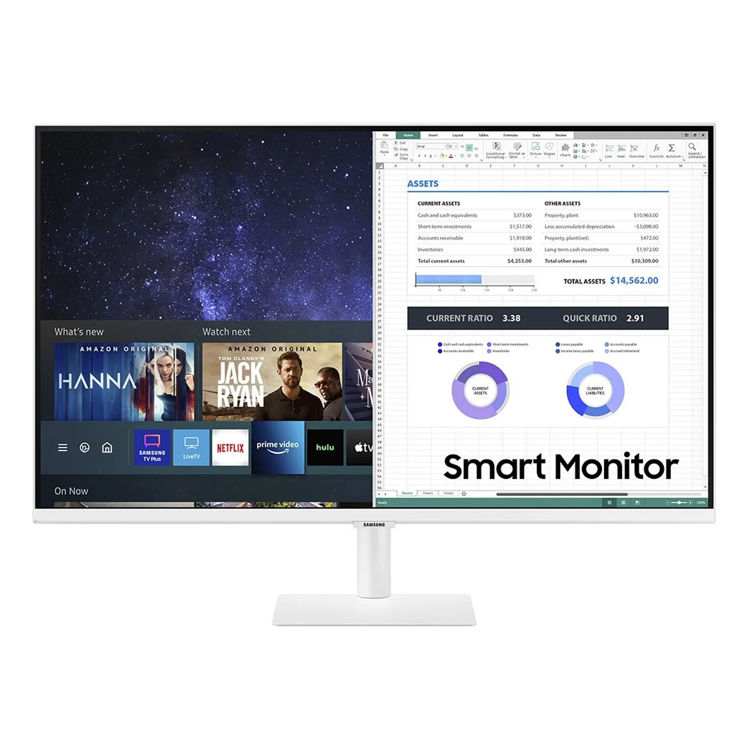Monitor Samsung M5 Smart LS27BM501ENXZA 27" Full HD 60Hz HDMI USB - Branco