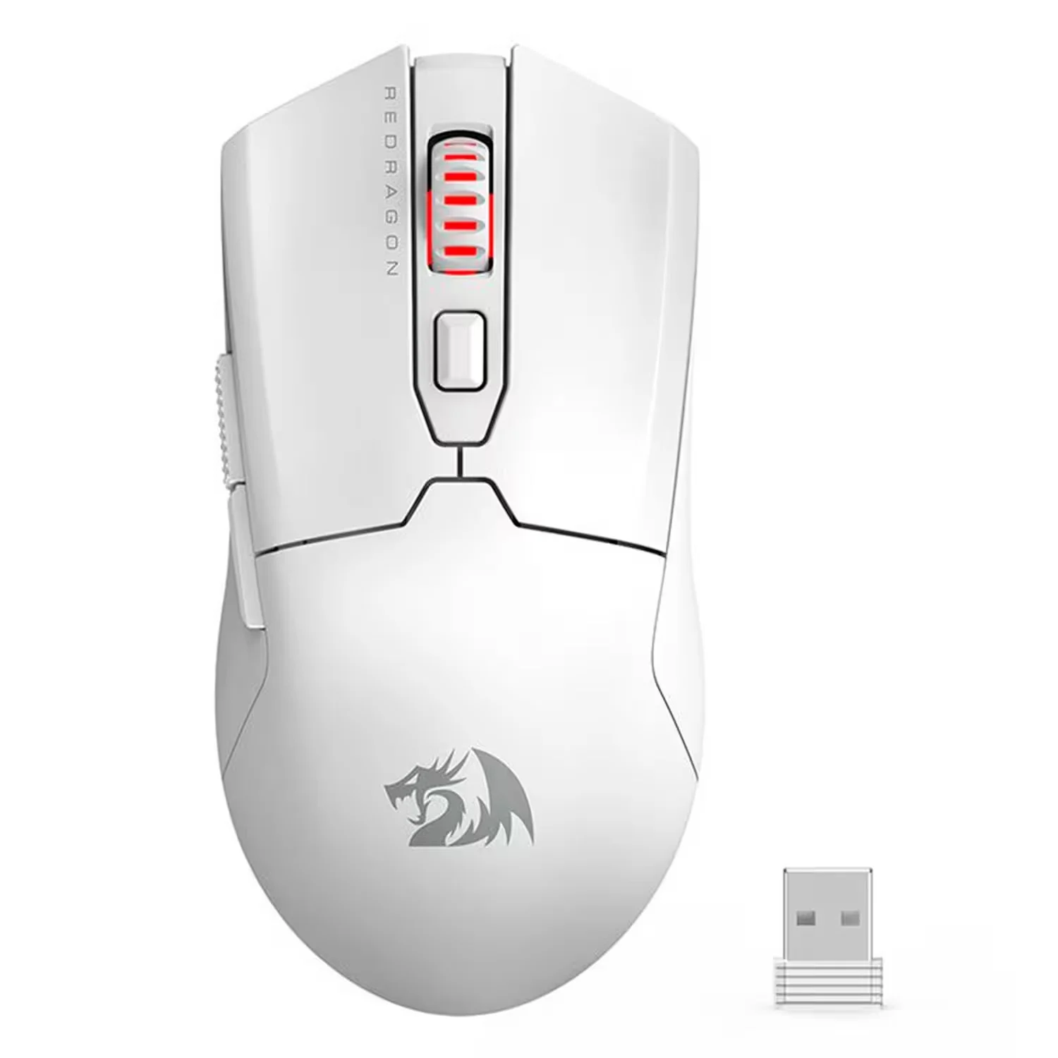 Mouse Gamer Redragon Fyzu Pro 26000 DPI Sem Fio - Branco