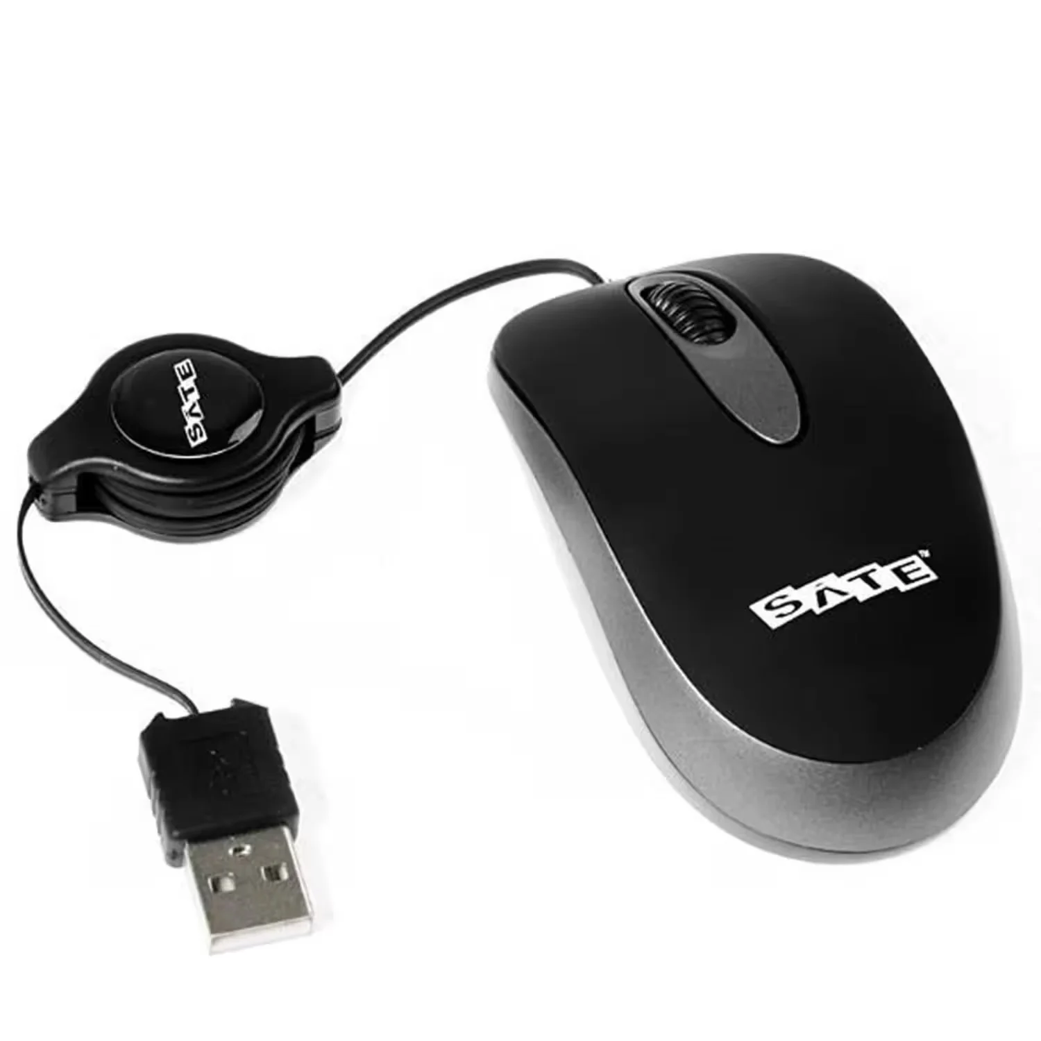 Mouse Satellite A-80 Retratil 1200 DPI USB - Preto