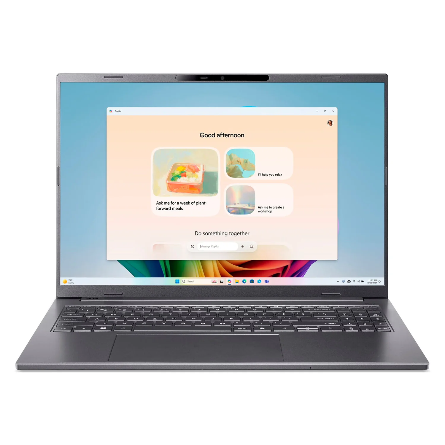 Notebook Acer Aspire 16 AI A16-11M-X3EW 16" Qualcomm Snapdragon X 512GB SSD 16GB RAM - Cinza