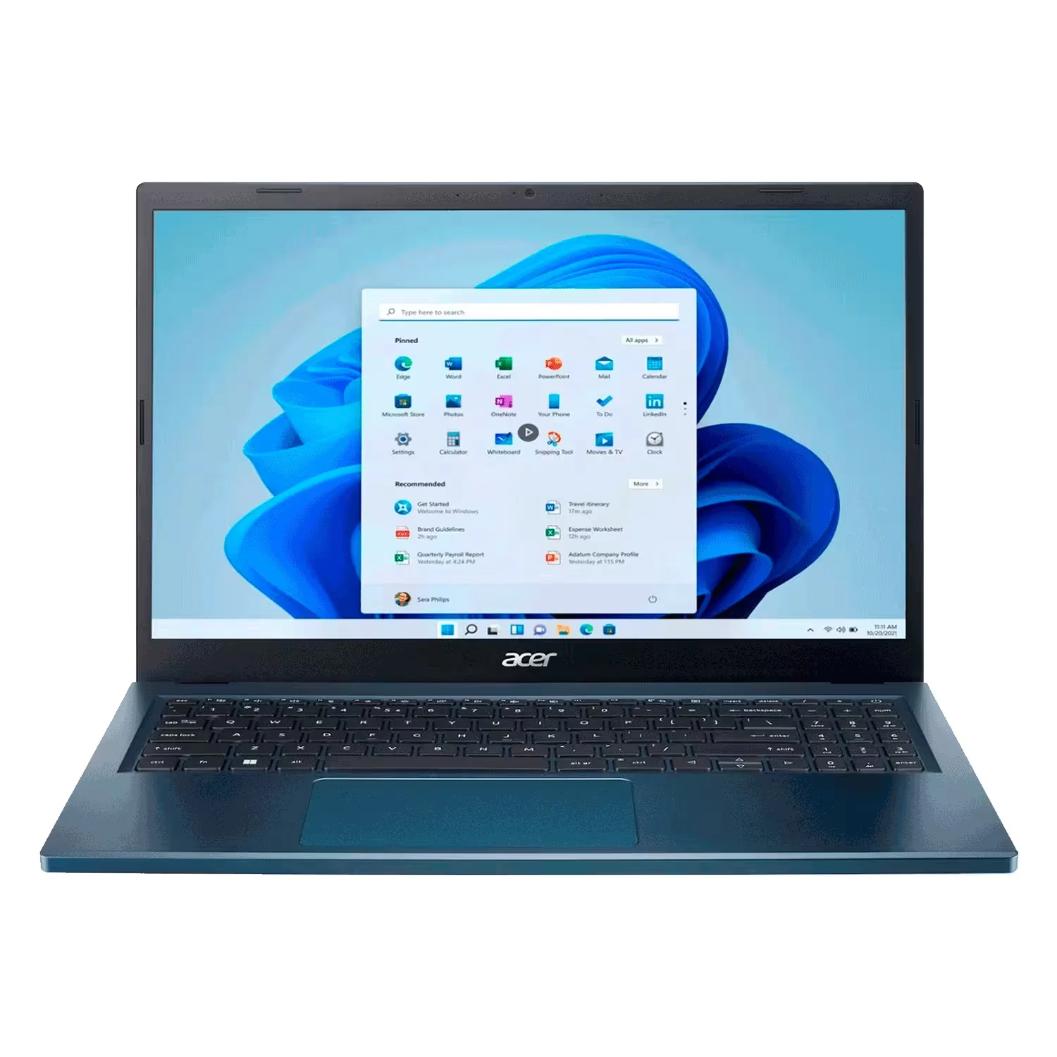 Notebook Acer Aspire 3 A315-24PT-R90Z 15.6" AMD Ryzen 5-7520U 512GB SSD 8GB RAM - Azul