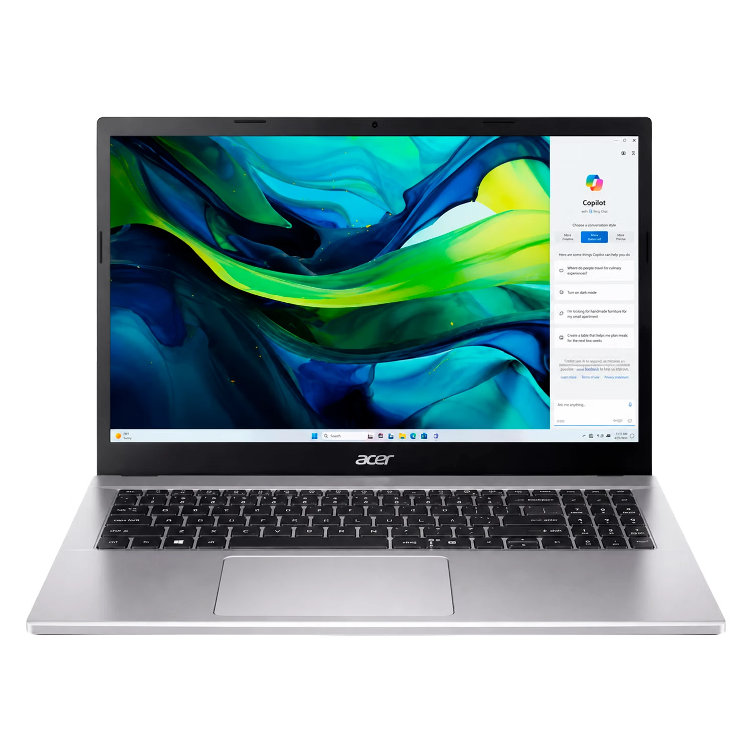 Notebook Acer Aspire Go 15 AMD Ryzen 7-5825U 48GB RAM 512GB SSD Tela 15.6" HD Windows 11 Inglês Prata - AG15-42P-R6GZ
