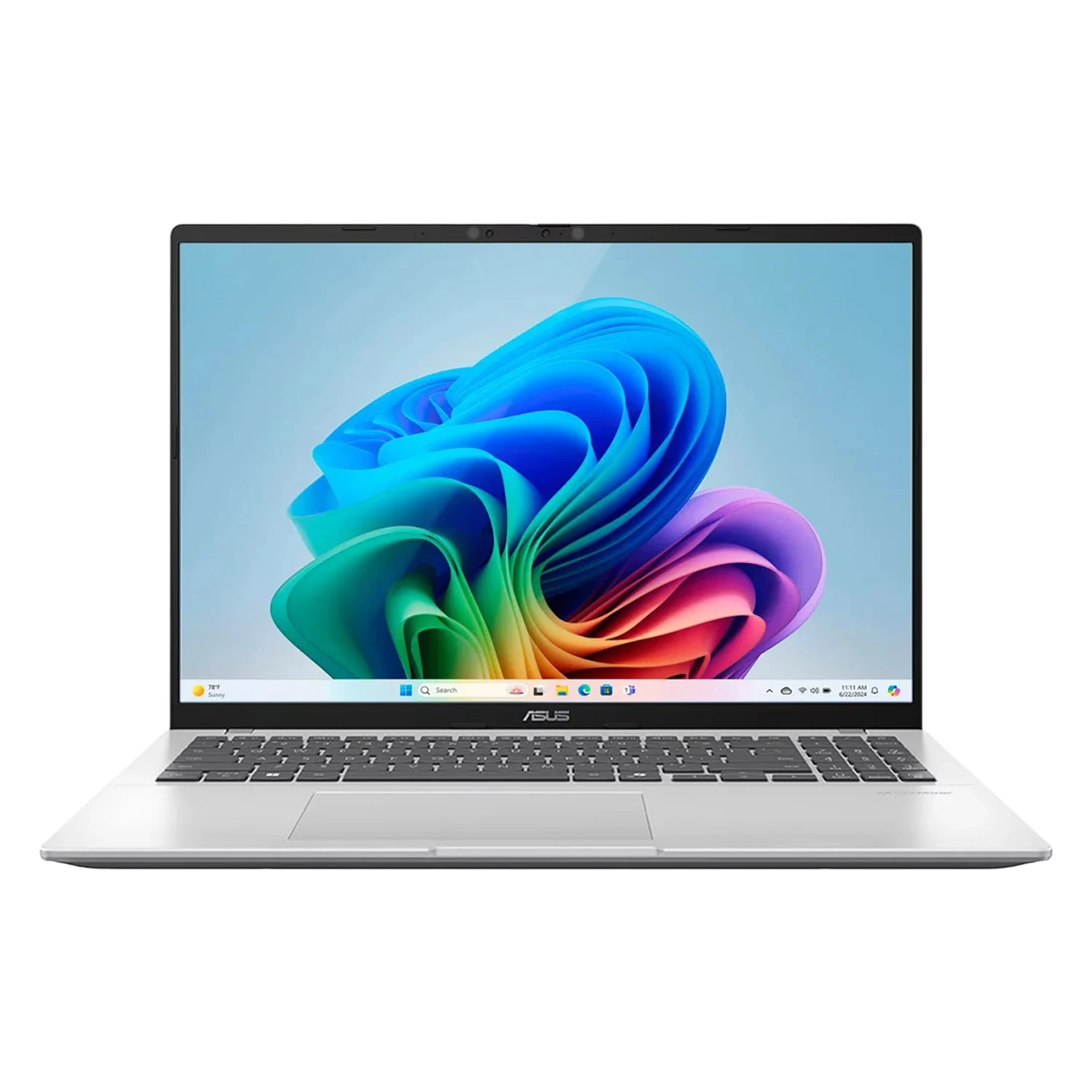 Notebook Asus VivoBook 16 Snapdragon X 16GB RAM 1TB SSD Tela 16" Full HD+ Windows 11 Inglês Prata - X1607QA-IS56