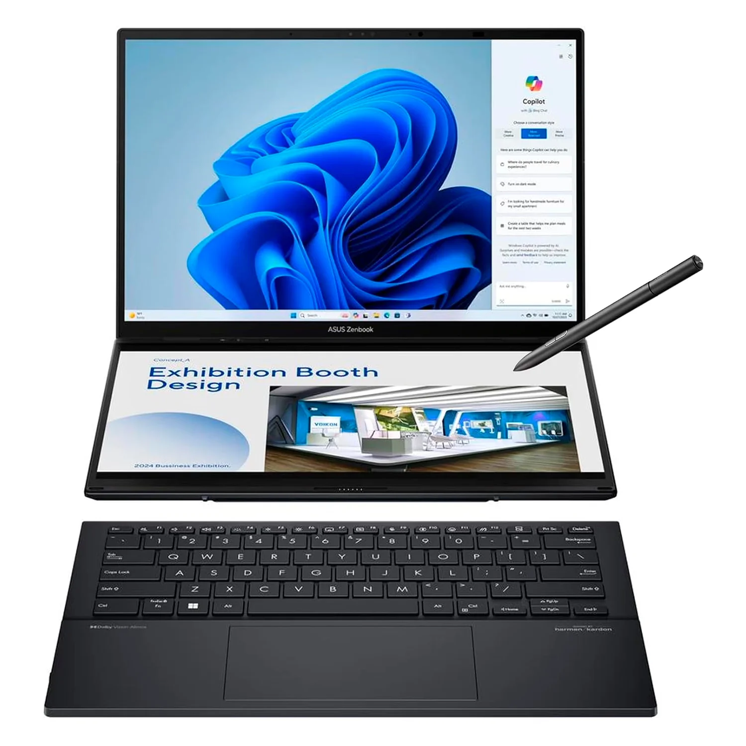 Notebook Asus Zenbook Duo UX8406CA-PS99T 14" Intel Core Ultra 9-285H 1TB SSD 32GB RAM - Cinza