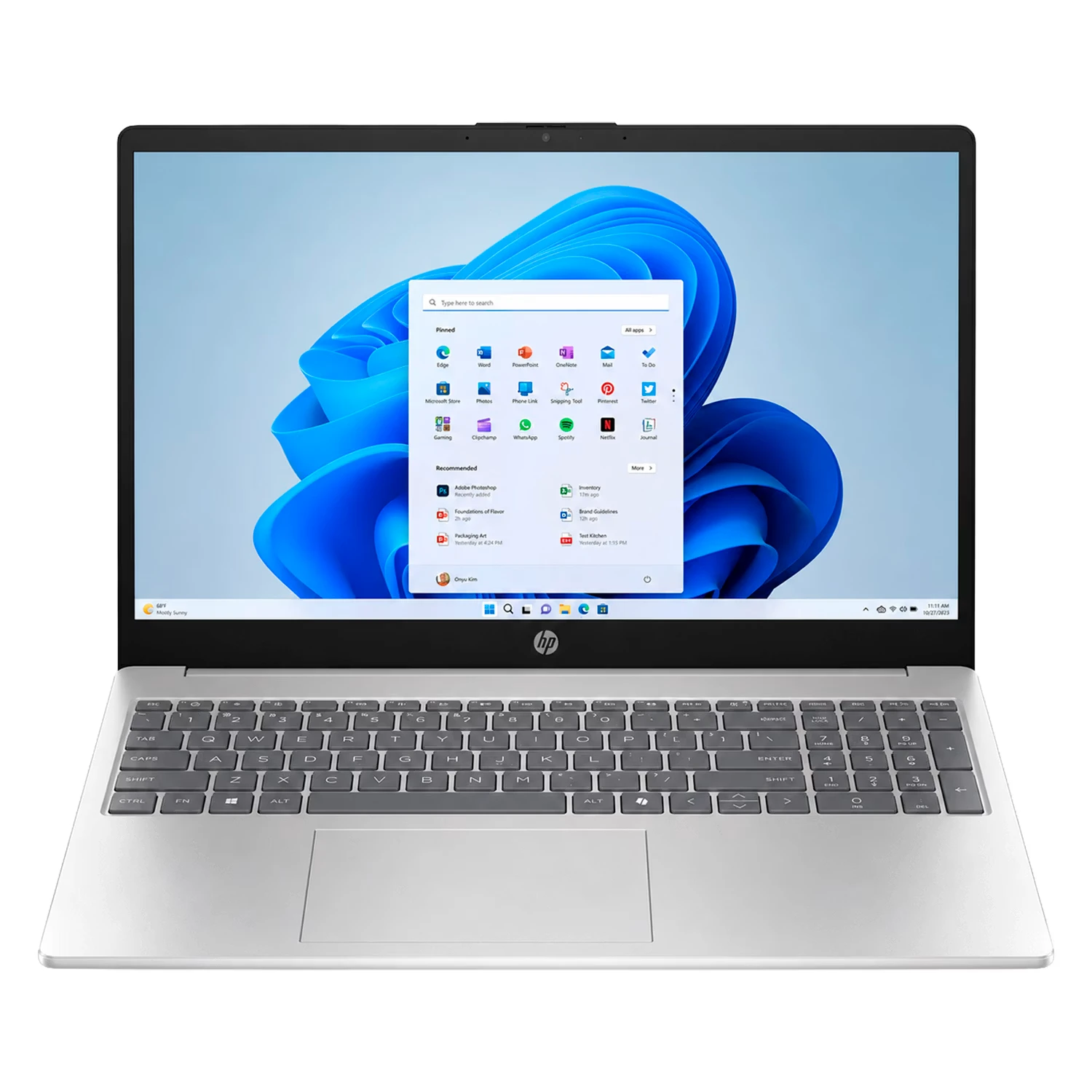Notebook HP 15 Intel Core i5-1334U 12GB RAM 512GB SSD Tela 15.6" Full HD Touch Windows 11 Inglês Prata - 15-FD0335NR
