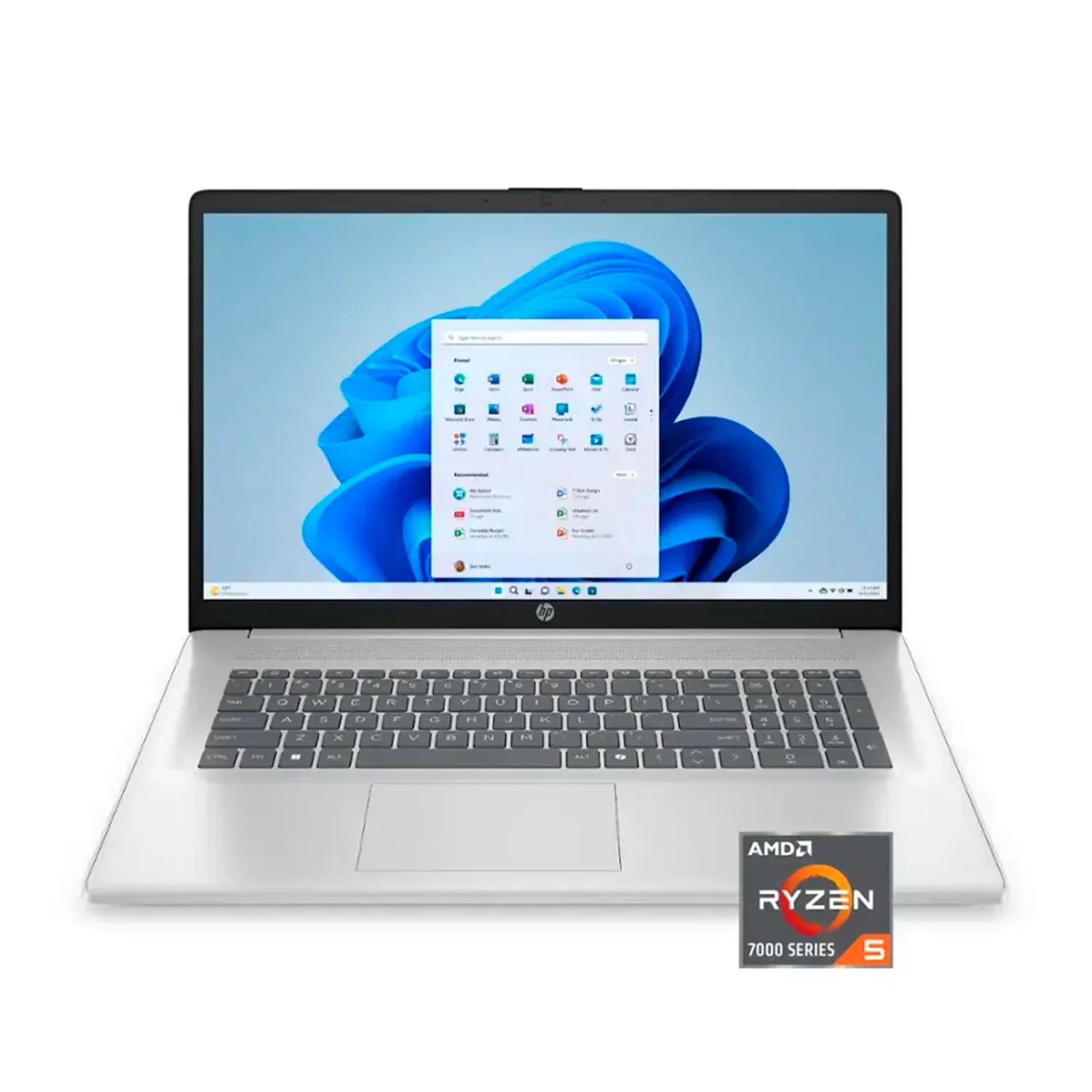 Notebook HP 17-CP2025DX 17.3" AMD Ryzen 5 7520U 512GB SSD 8GB RAM - Prata