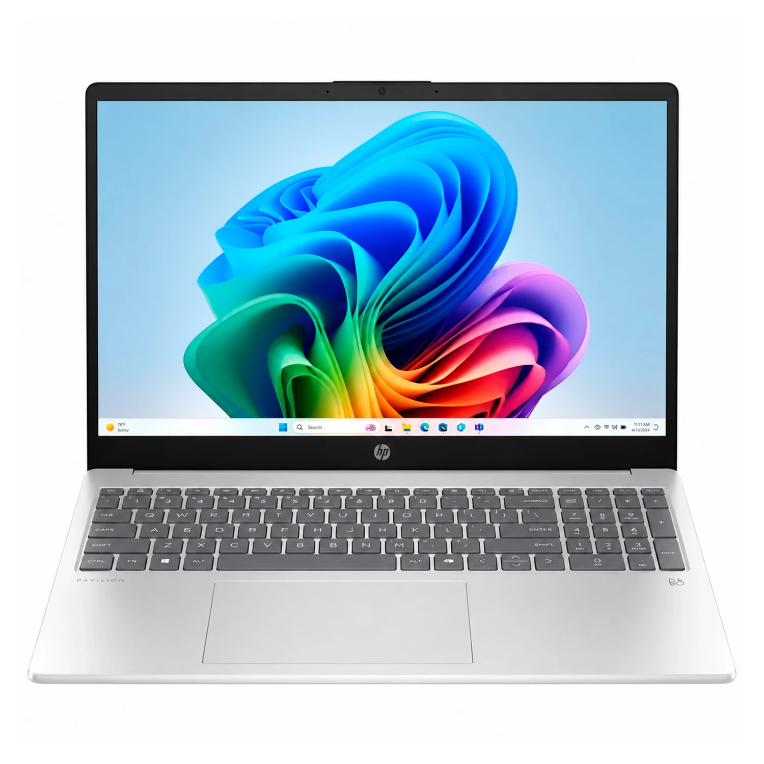 Notebook HP AMD Ryzen AI 5-330 16GB RAM 512GB SSD Tela 15.6" Full HD Windows 11 Inglês Prata - 15-FN0105DX