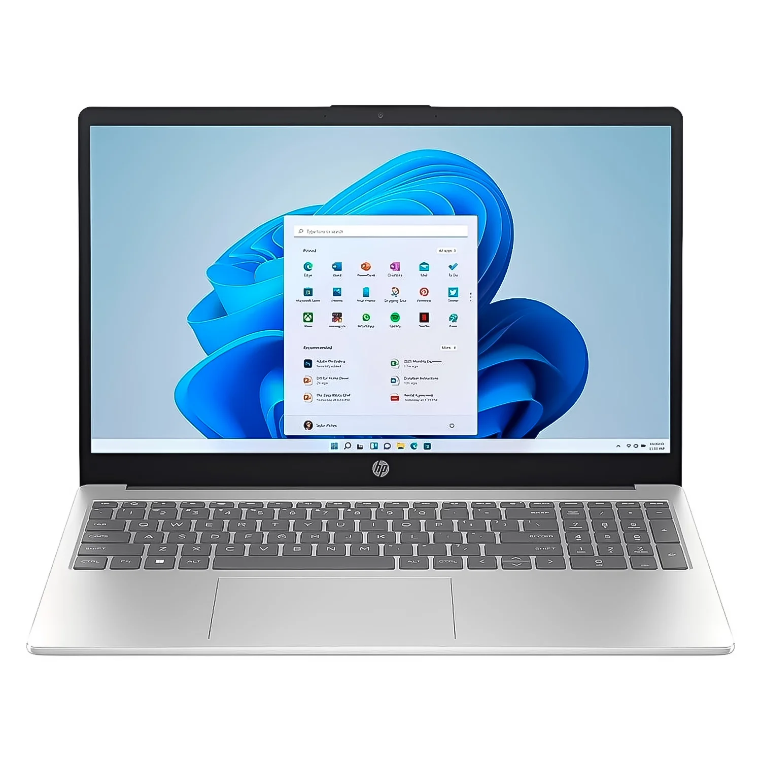 Notebook HP Intel Core i3-N305 8GB RAM 128GB eMMC Tela 15.6" HD Windows 11 Inglês Prata - 15-FD0113DX