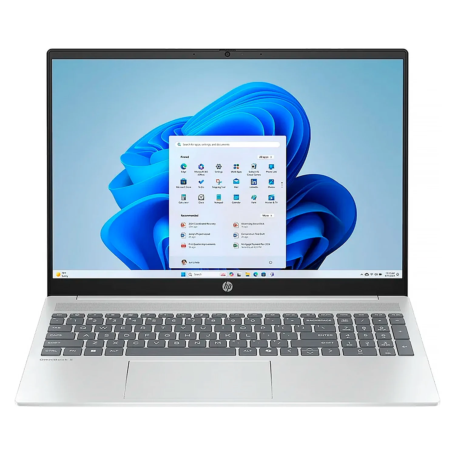Notebook HP Omnibook 5 Intel Core Ultra 5-225U 16GB RAM 1TB SSD Tela 16" 2K TFT LCD Windows 11 Inglês Prata - 16-AF1055CL