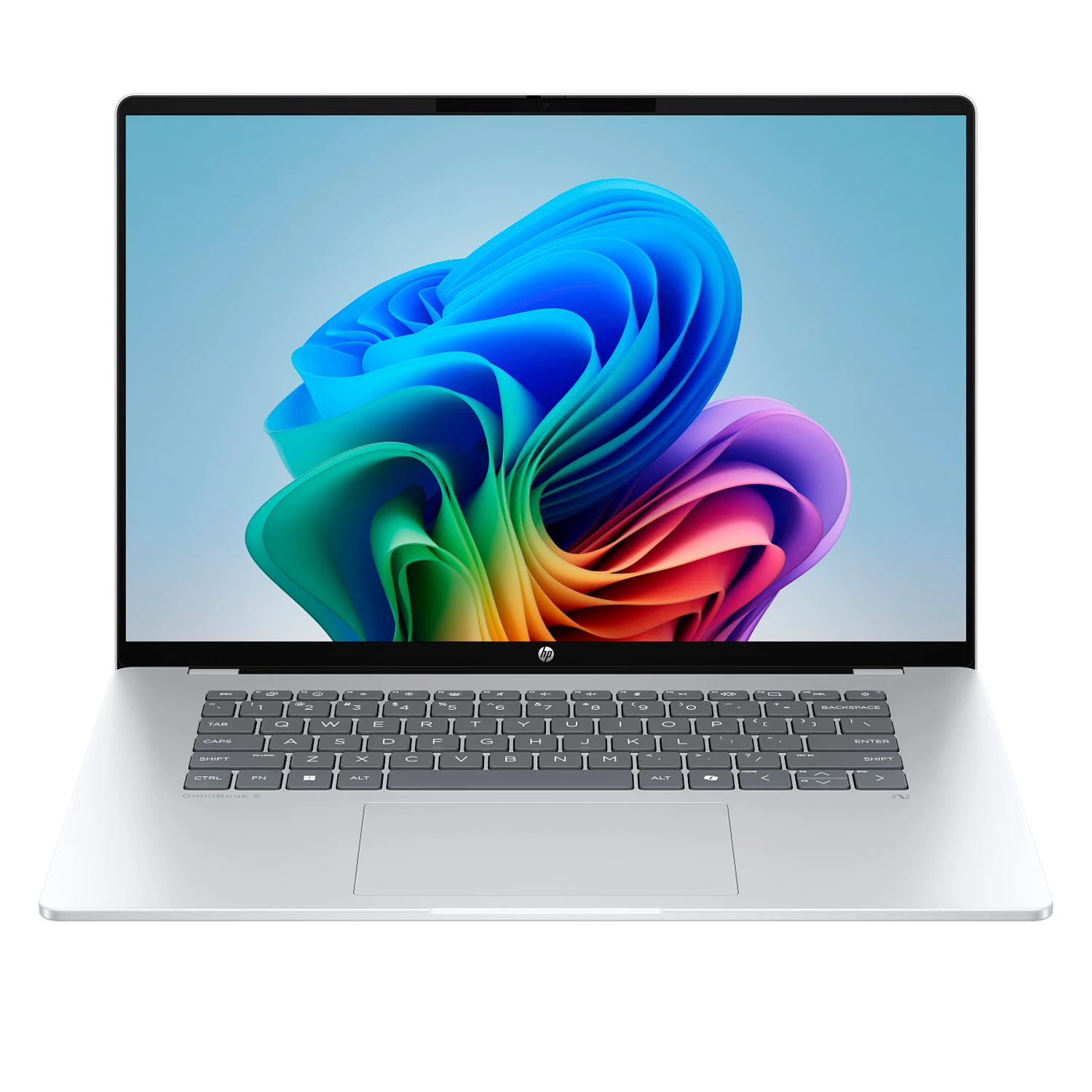 Notebook HP OmniBook 5 Snapdragon X 16GB RAM 512GB SSD Tela 16" 2K OLED Windows 11 Inglês Prata - 16-FB0027NR