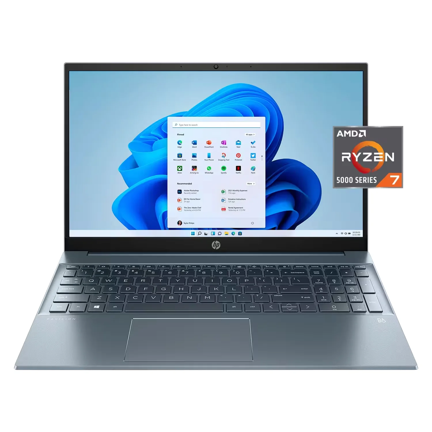 Notebook HP Pavilion 15-EH1070WM 15.6" AMD Ryzen 7 5700U 512GB 8GB RAM - Azul